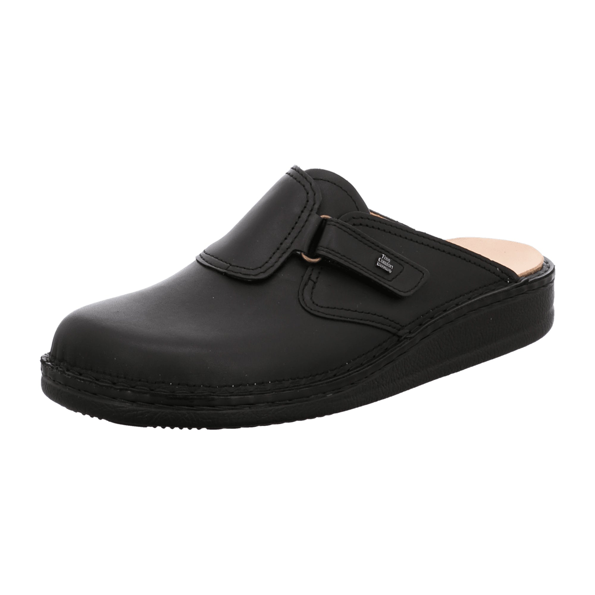 Finn Comfort Venice Men's Comfort Slippers, Sleek Black