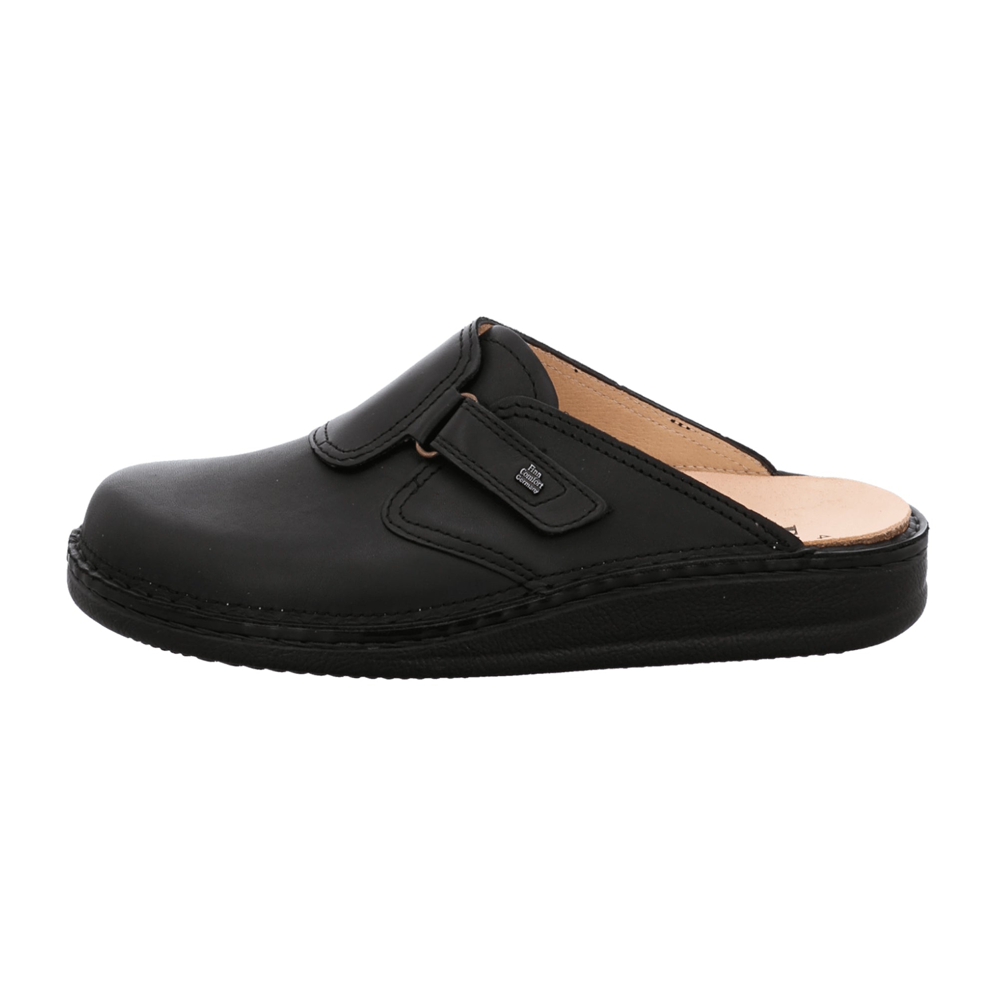 Finn Comfort Venice Men's Comfort Slippers, Sleek Black