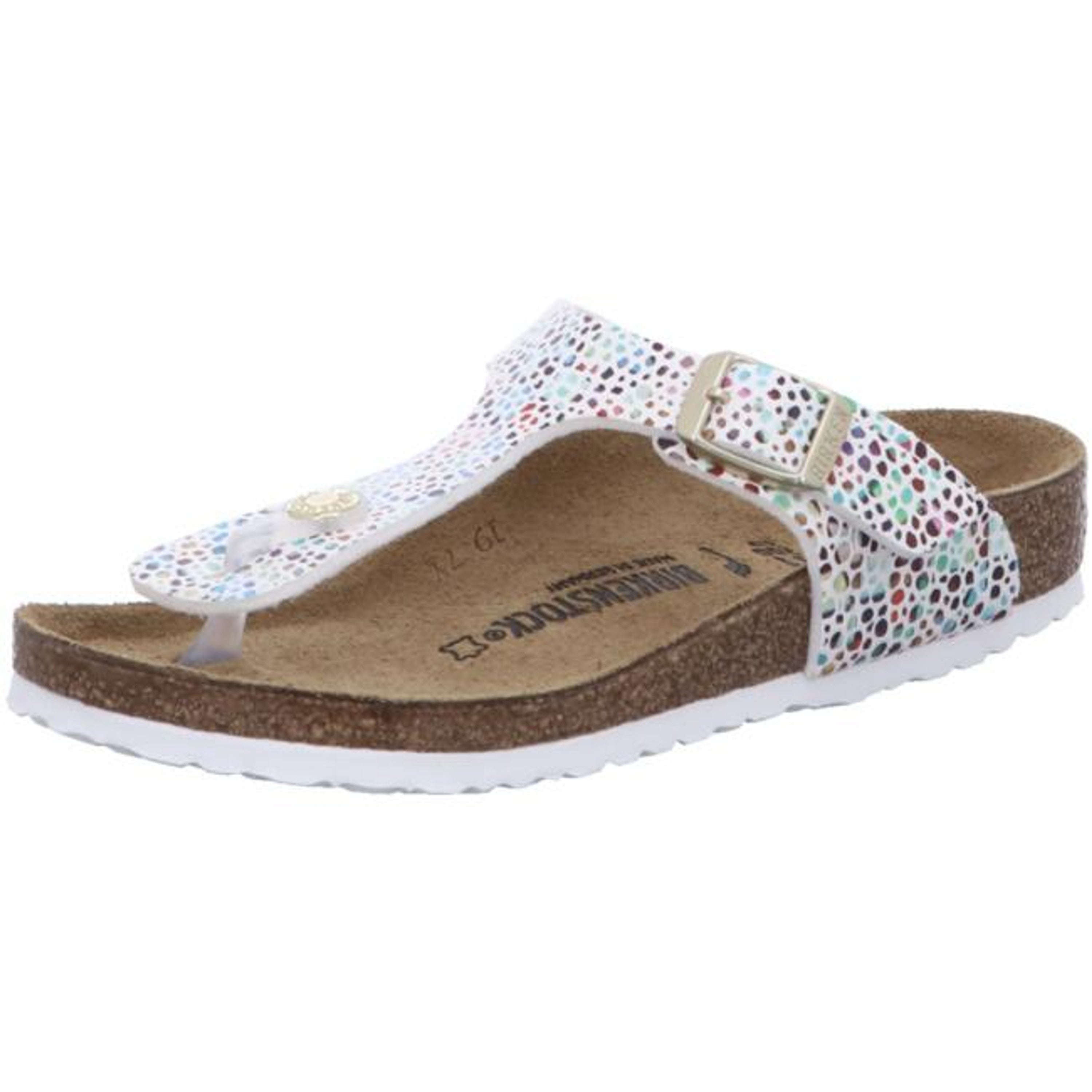 Birkenstock Gizeh Kids Oriental Mosaic Narrow MF White Multi Flip Flops Sandals Thongs - Bartel-Shop