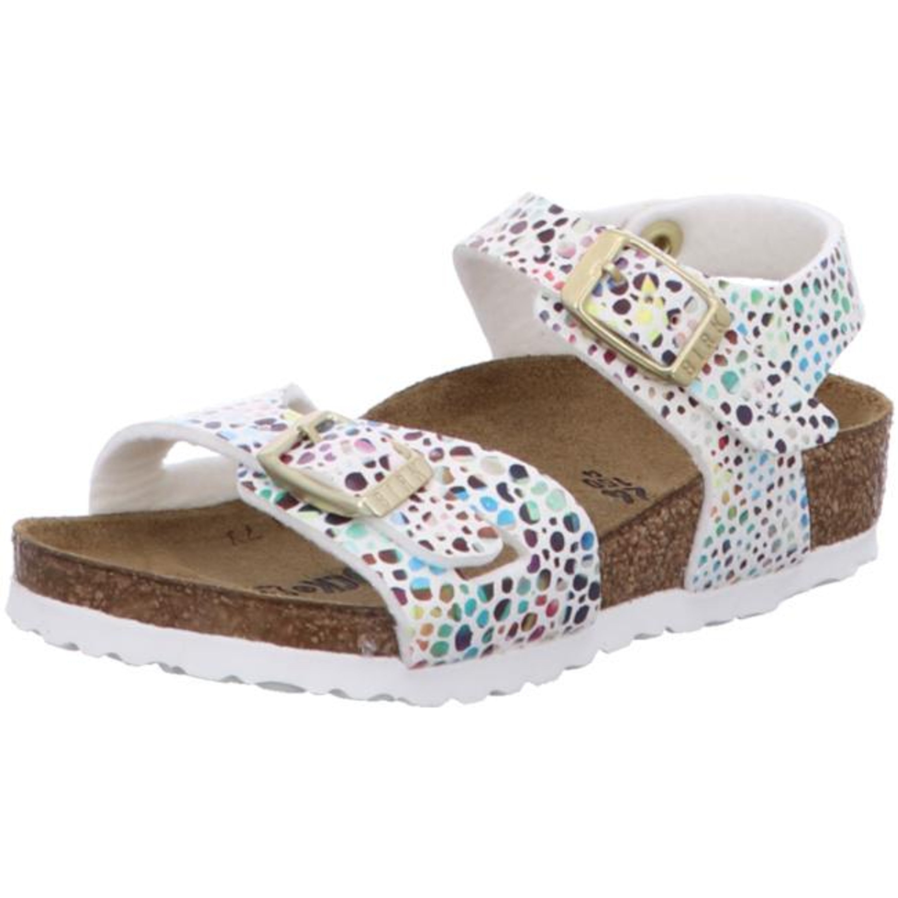 Birkenstock Rio Kids Oriental Mosaic White Multi Ankle Strap Slingback narrow - Bartel-Shop