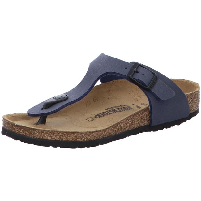 Birkenstock Gizeh Kids Navy Nubuck Birko-Flor Leather Sandals Slides Thongs Flip-Flops narrow - Bartel-Shop