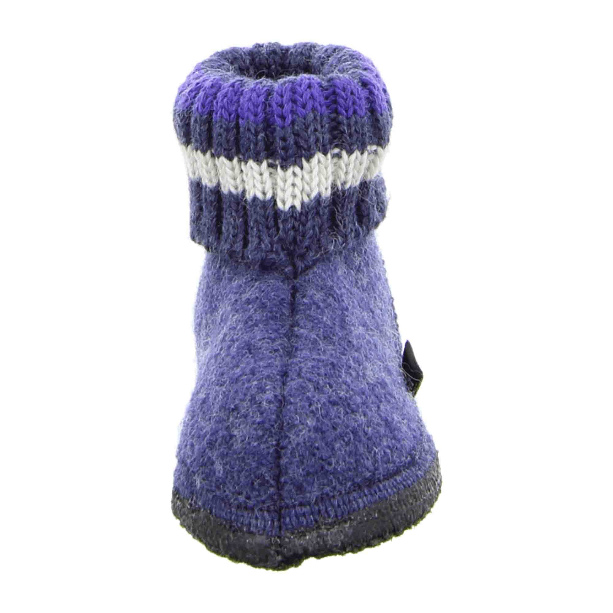 Haflinger Paul Kids' Slippers - Durable Blue Wool - Comfortable & Stylish