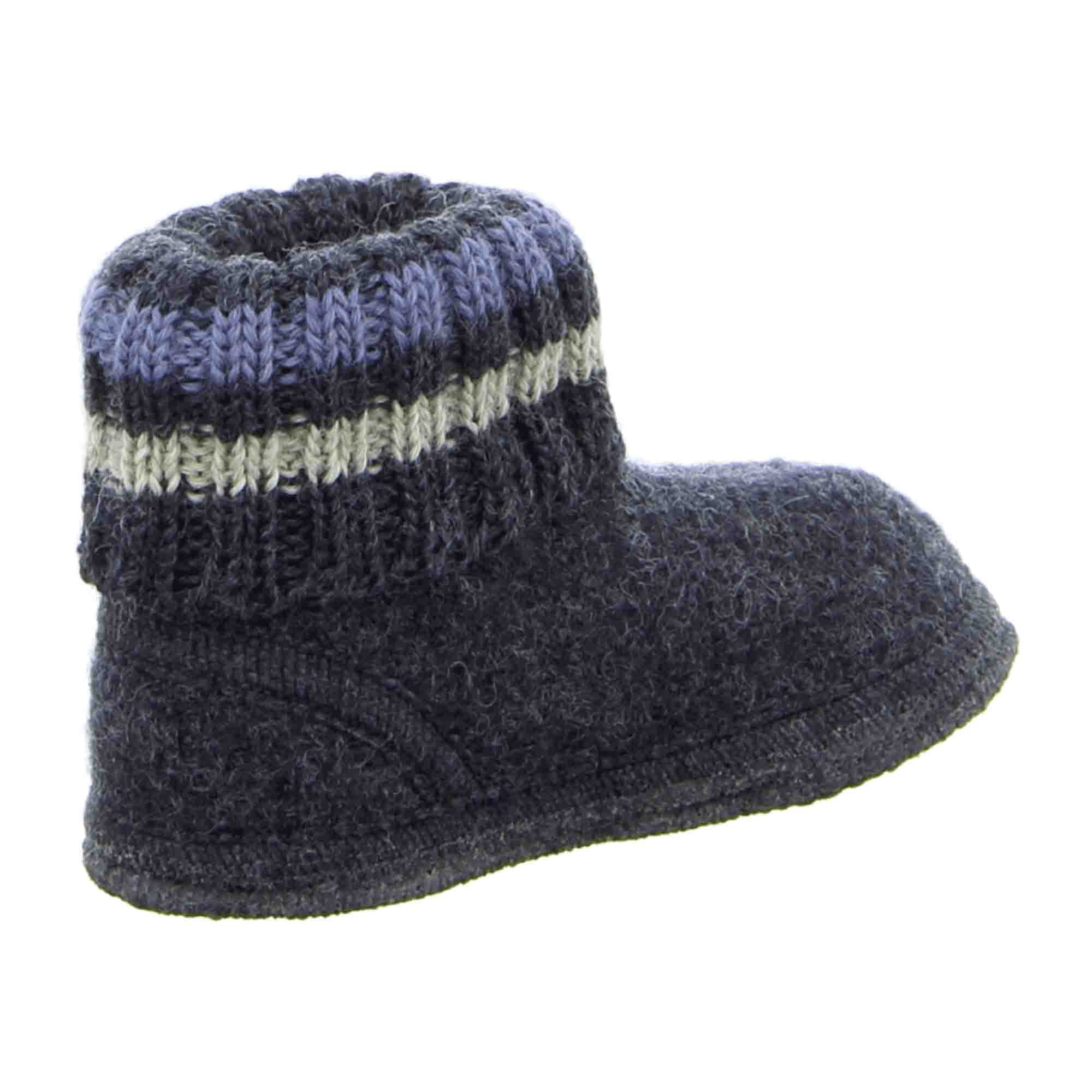 Haflinger Boys' Toddler Slippers - Durable and Stylish Grey Footwear for Kids