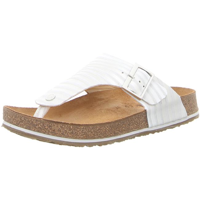 Haflinger Slippers white female Sandals Clogs Bio Conny Leather - Bartel-Shop
