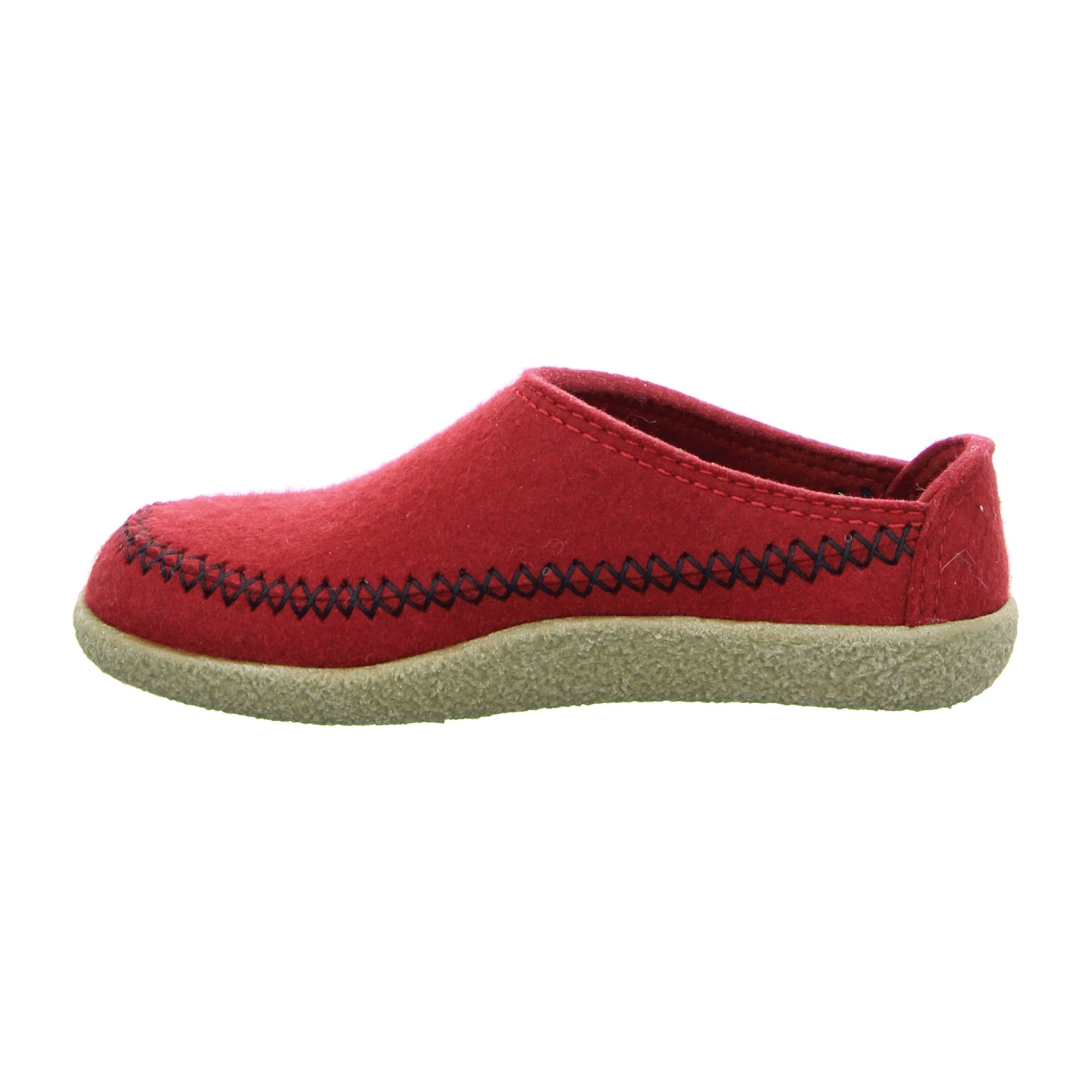 Haflinger Credo Blizzard Men's Slippers - Durable Wool, Red