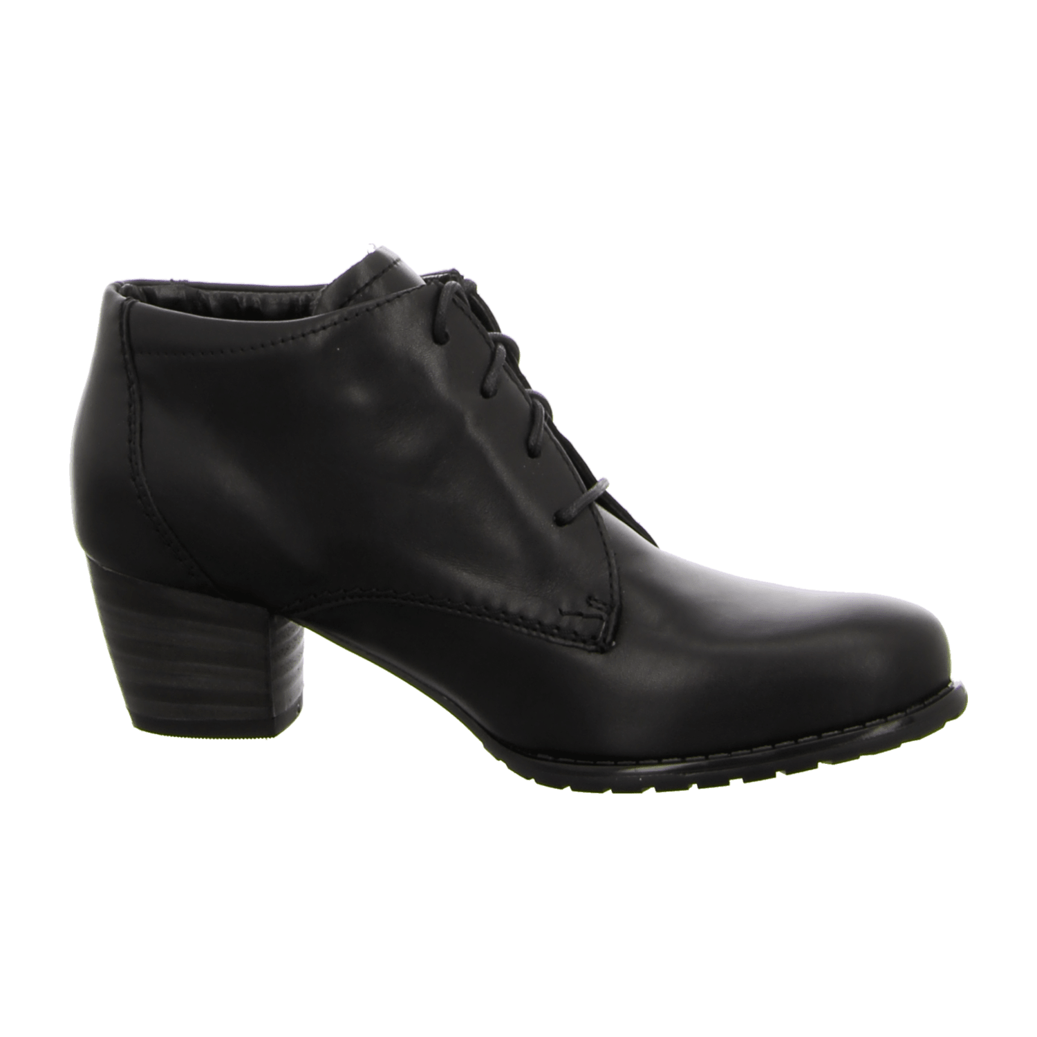 ARA FLORENZ Women's Leather Lace-Up Boots in Black with Round Toe