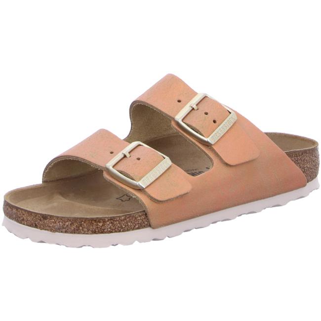 Birkenstock Arizona Washed Metallic Sea Copper Leather Sandals Slides narrow - Bartel-Shop