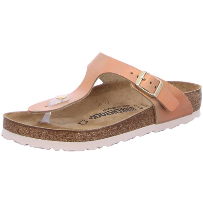 Birkenstock Gizeh Washed Metallic sea copper Slides Sandals Thongs Slippers regular - Bartel-Shop