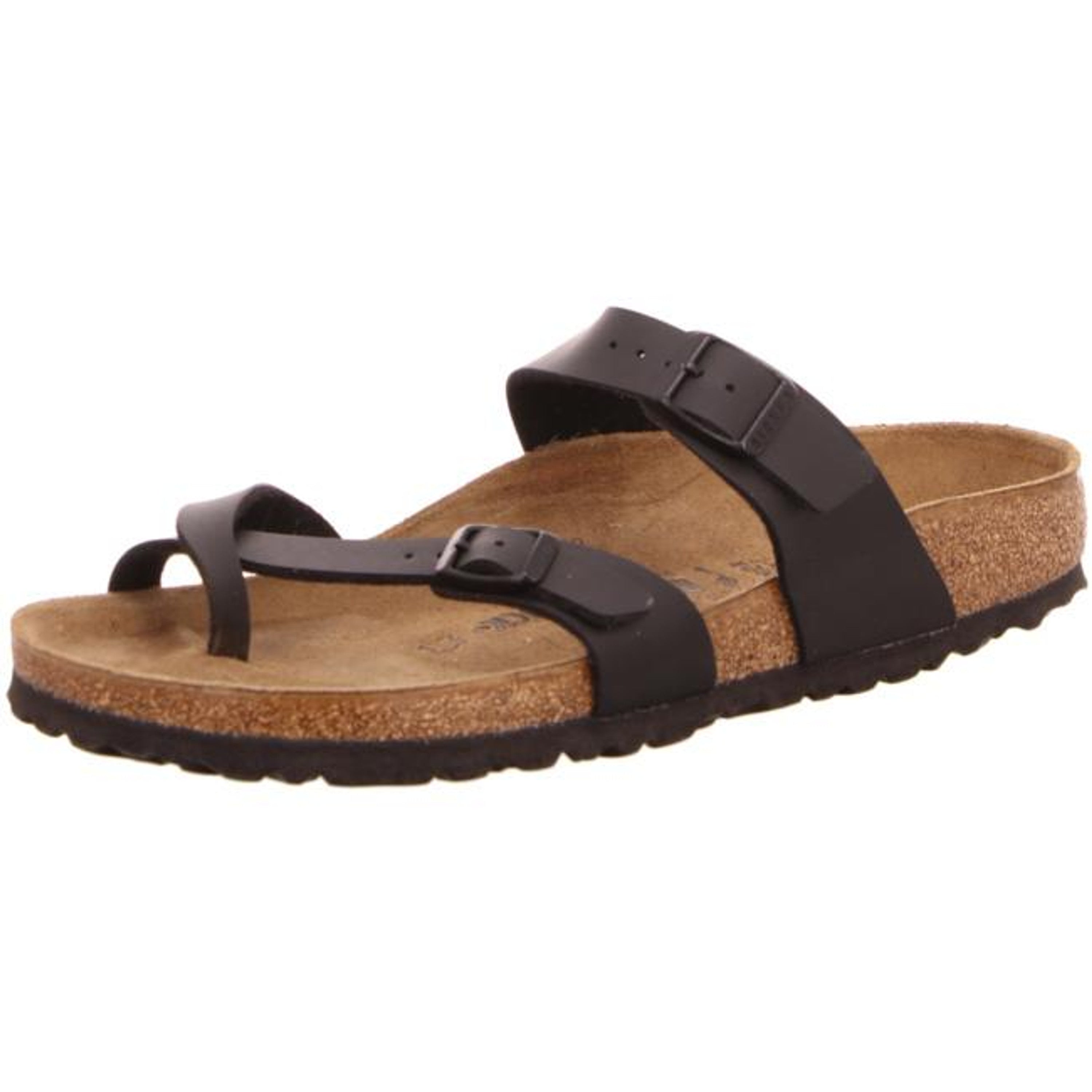Birkenstock Mayari Black Birko Flor Thongs Slides Sandals Thongs regular - Bartel-Shop