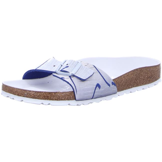 Birkenstock Madrid Rivet Logo NU Metallic Cuts Ocean Slides Sandals Sparkle narrow - Bartel-Shop