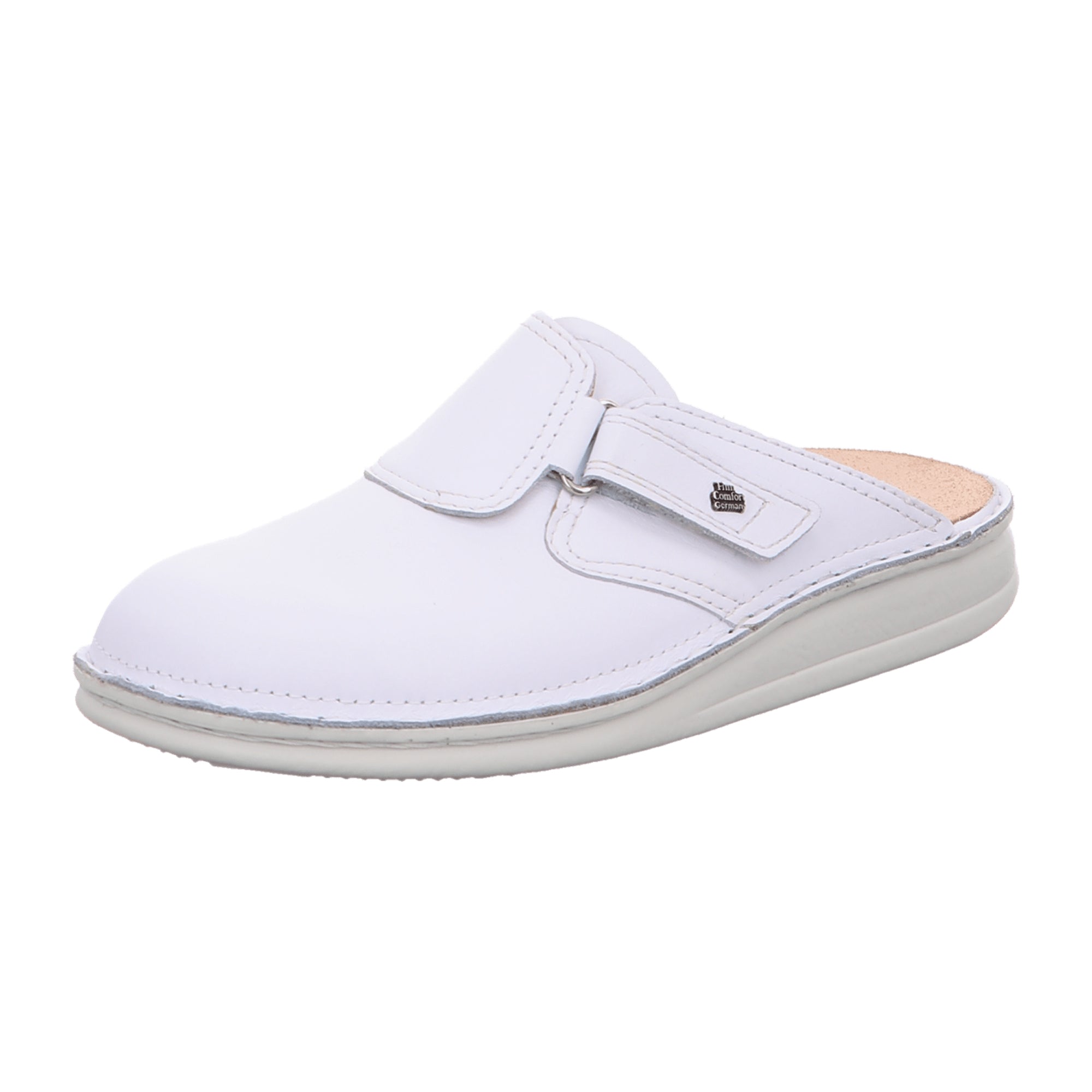 Finn Comfort Women's Comfortable White Slides - Stylish & Durable