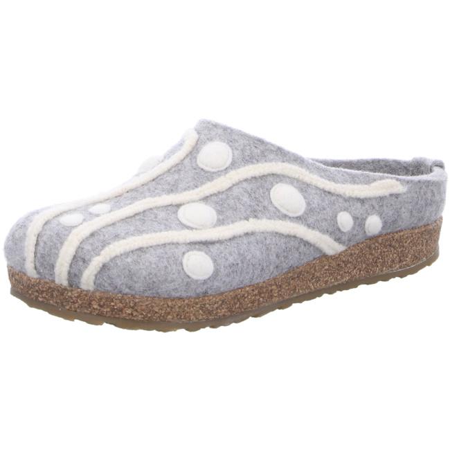 Haflinger Slippers gray female Sandals Clogs Wool - Bartel-Shop