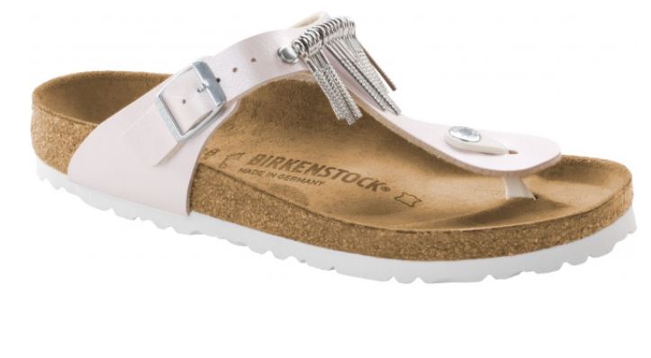 Birkenstock Gizeh Fringe BF graceful mauve violet purple Thongs Sandals - Bartel-Shop
