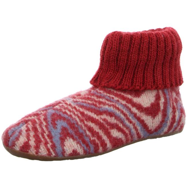 Haflinger Slippers red female Sandals Clogs - Bartel-Shop