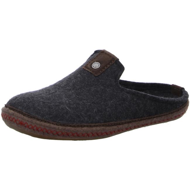 Haflinger Slippers gray male Sandals Clogs Wool - Bartel-Shop