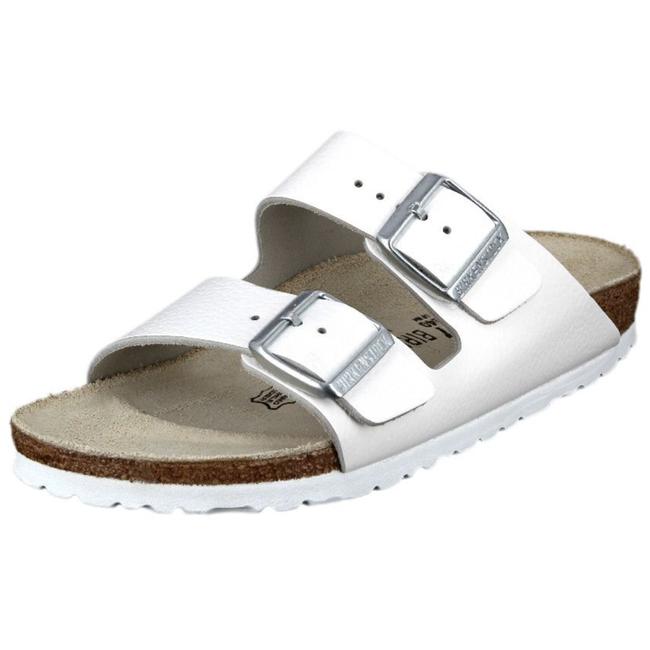 Birkenstock Arizona Mens Womens Sandals Slides Shoes Leather white narrow - Bartel-Shop