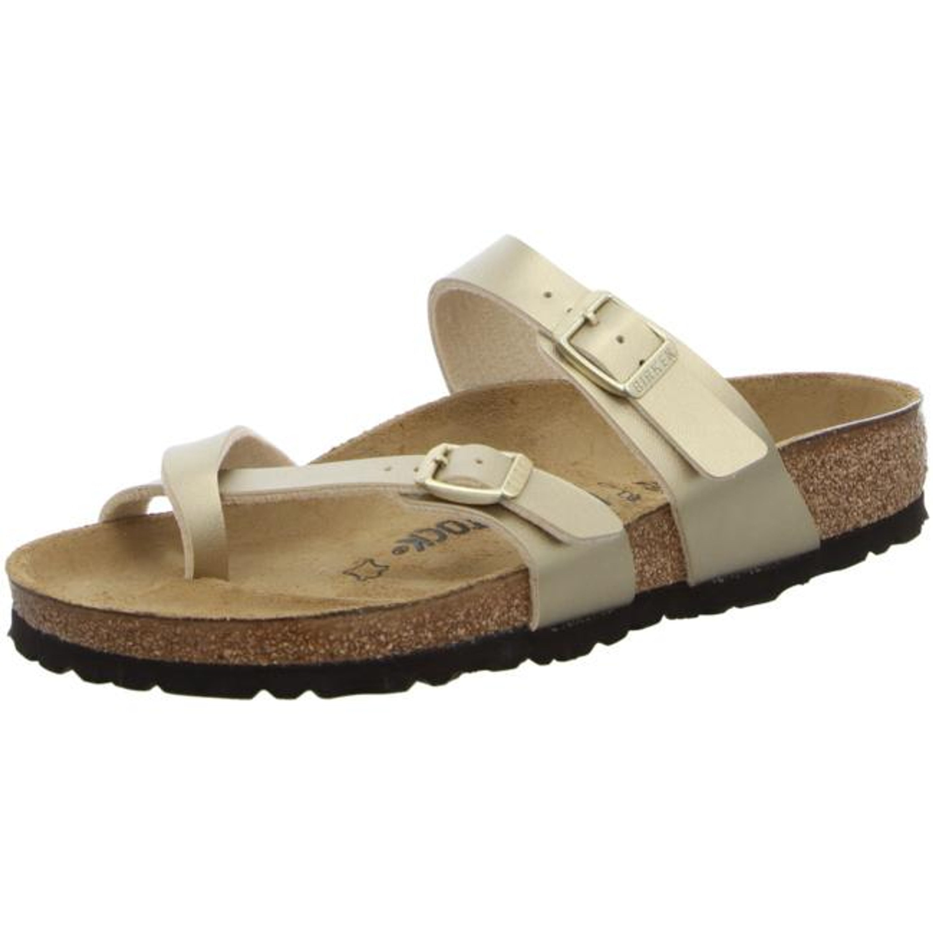 Birkenstock Mayari Gold Birko Flor Sandals Slippers Slides Buckle Thongs regular - Bartel-Shop