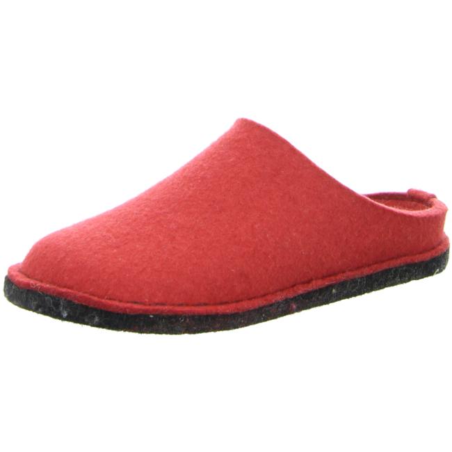 Haflinger Slippers red male Sandals Clogs Wool felt recycelbar Soft - Bartel-Shop