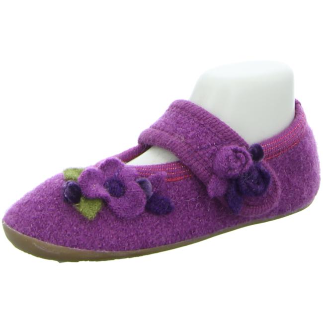 Haflinger Slippers purple male Sandals Clogs Wool felt - Bartel-Shop