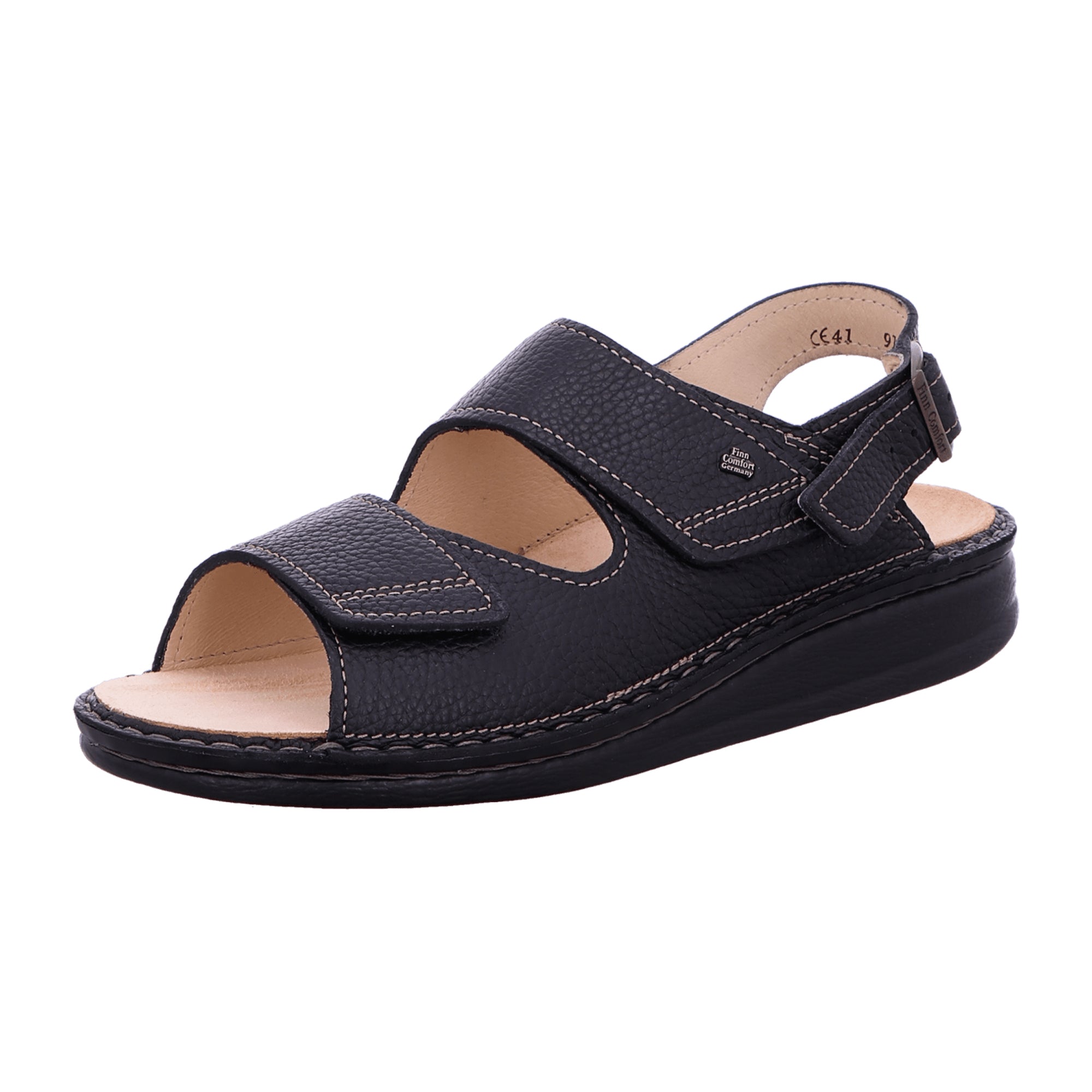 Finn Comfort Rialto Men's Sandals - Stylish & Durable Black Leather