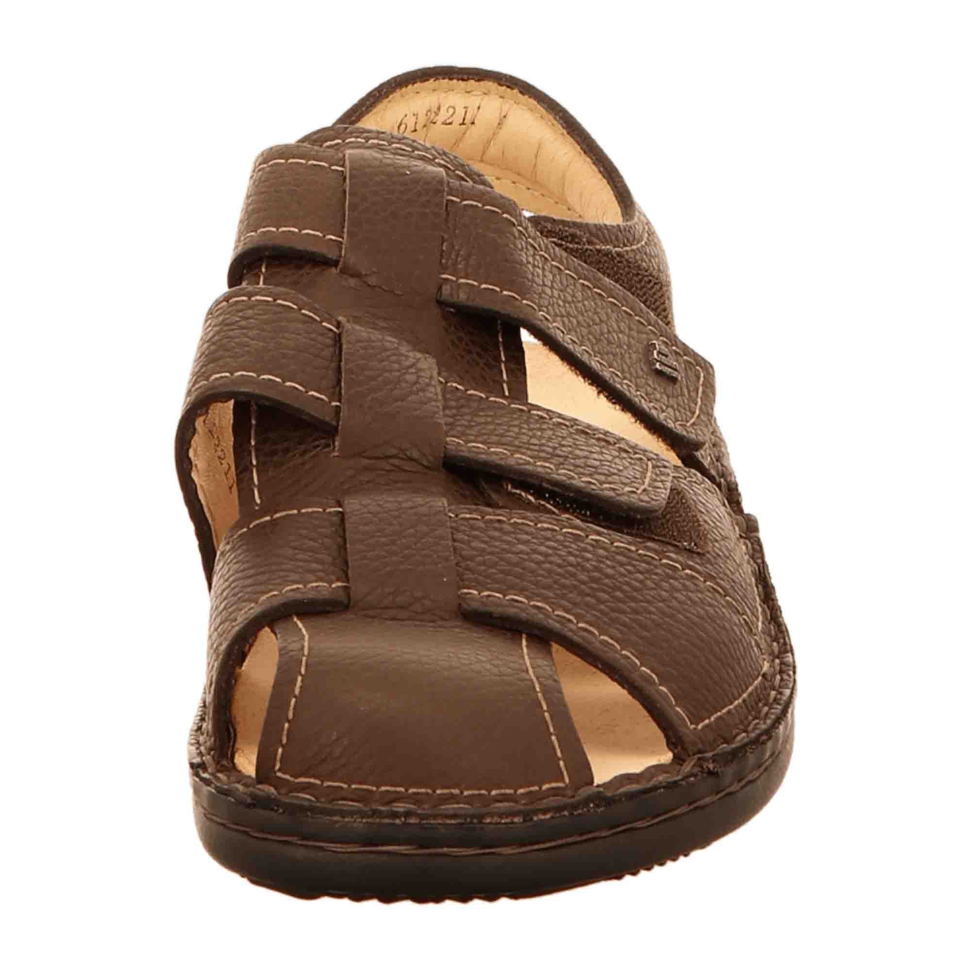 Finn Comfort Milton Men's Comfort Sandals in Nut Brown