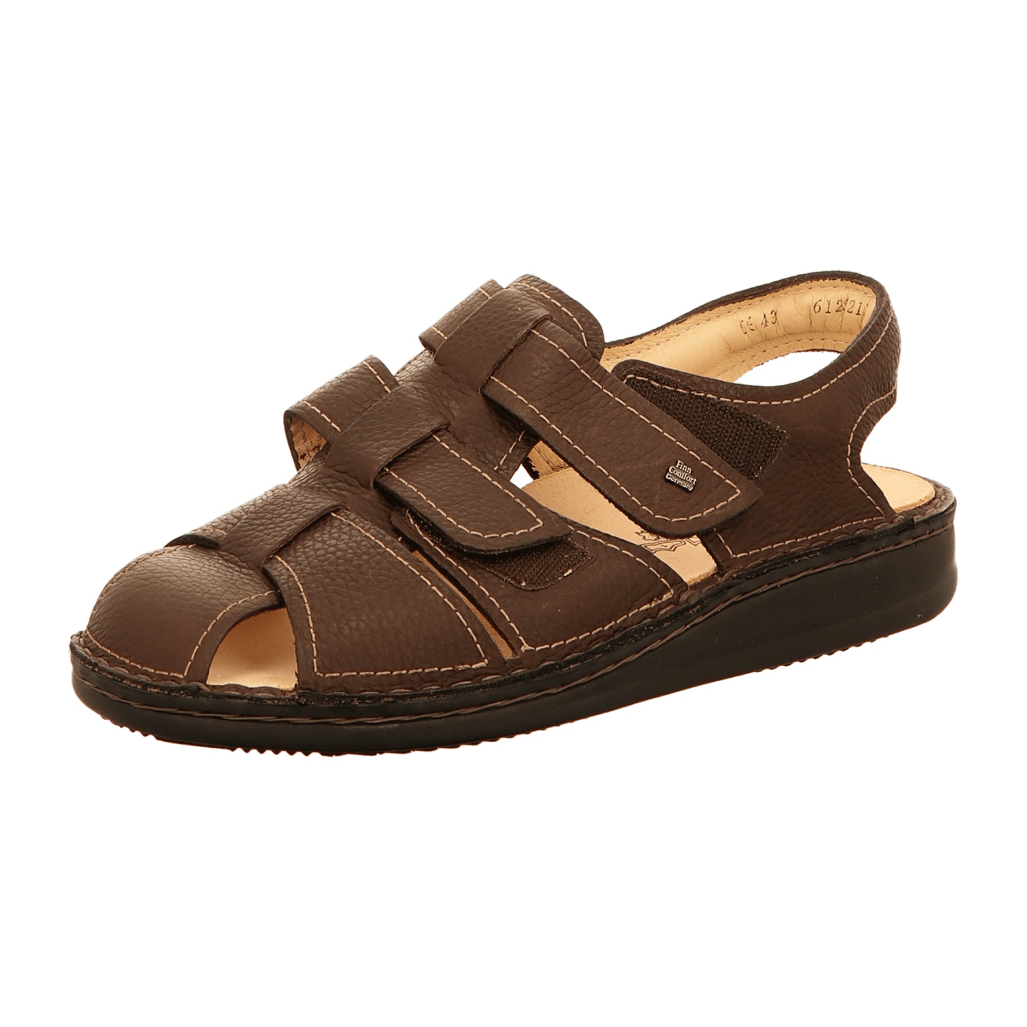 Finn Comfort Milton Men's Comfort Sandals in Nut Brown