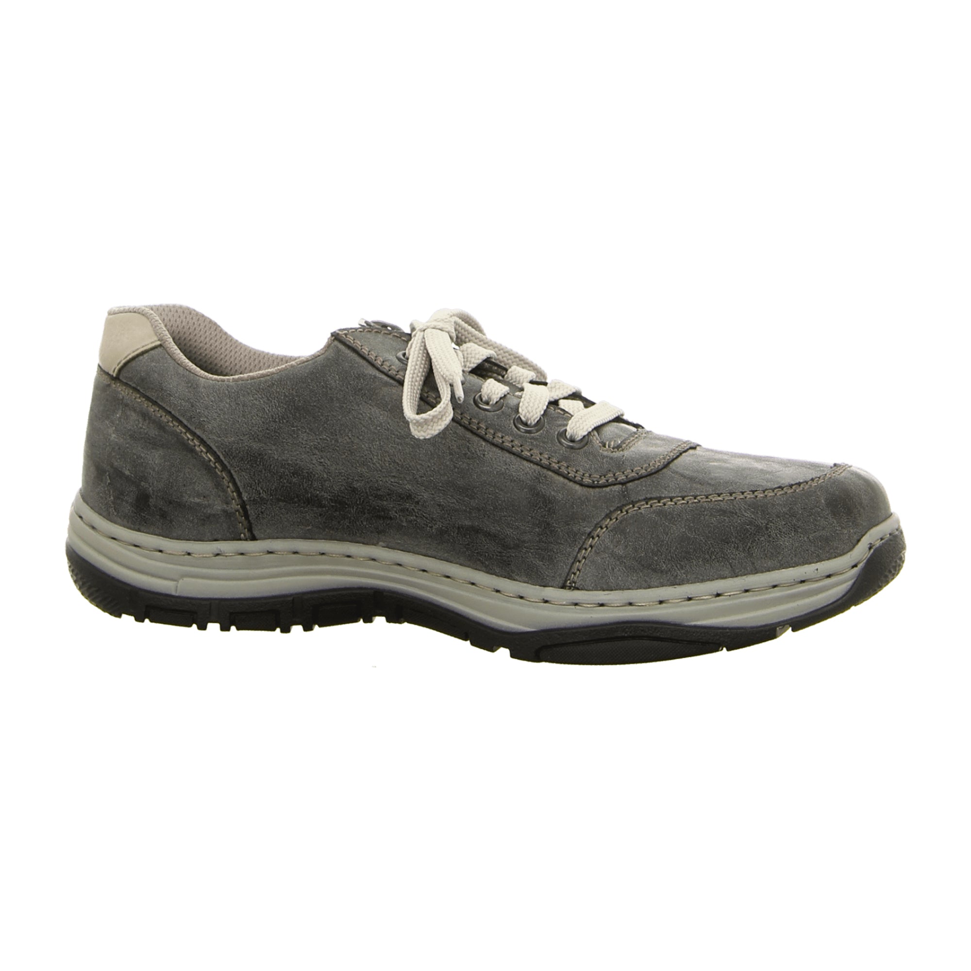 Rieker Grey Lace-Up Shoes Comfortable High-Quality Synthetic Leather Fast Shipping