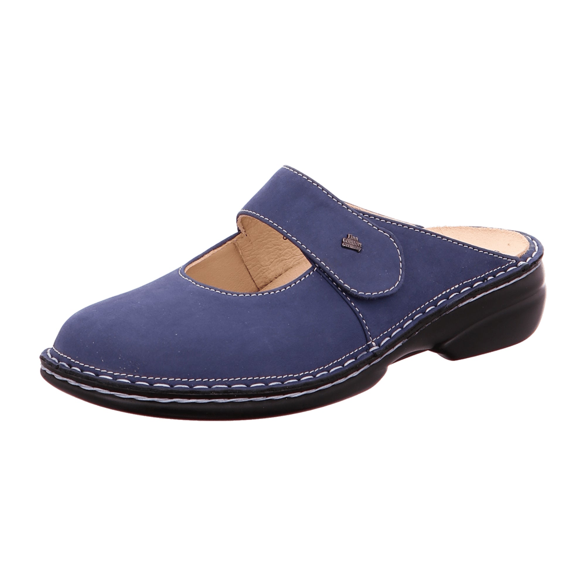 Finn Comfort Stanford Women's Comfort Clogs, Navy Blue