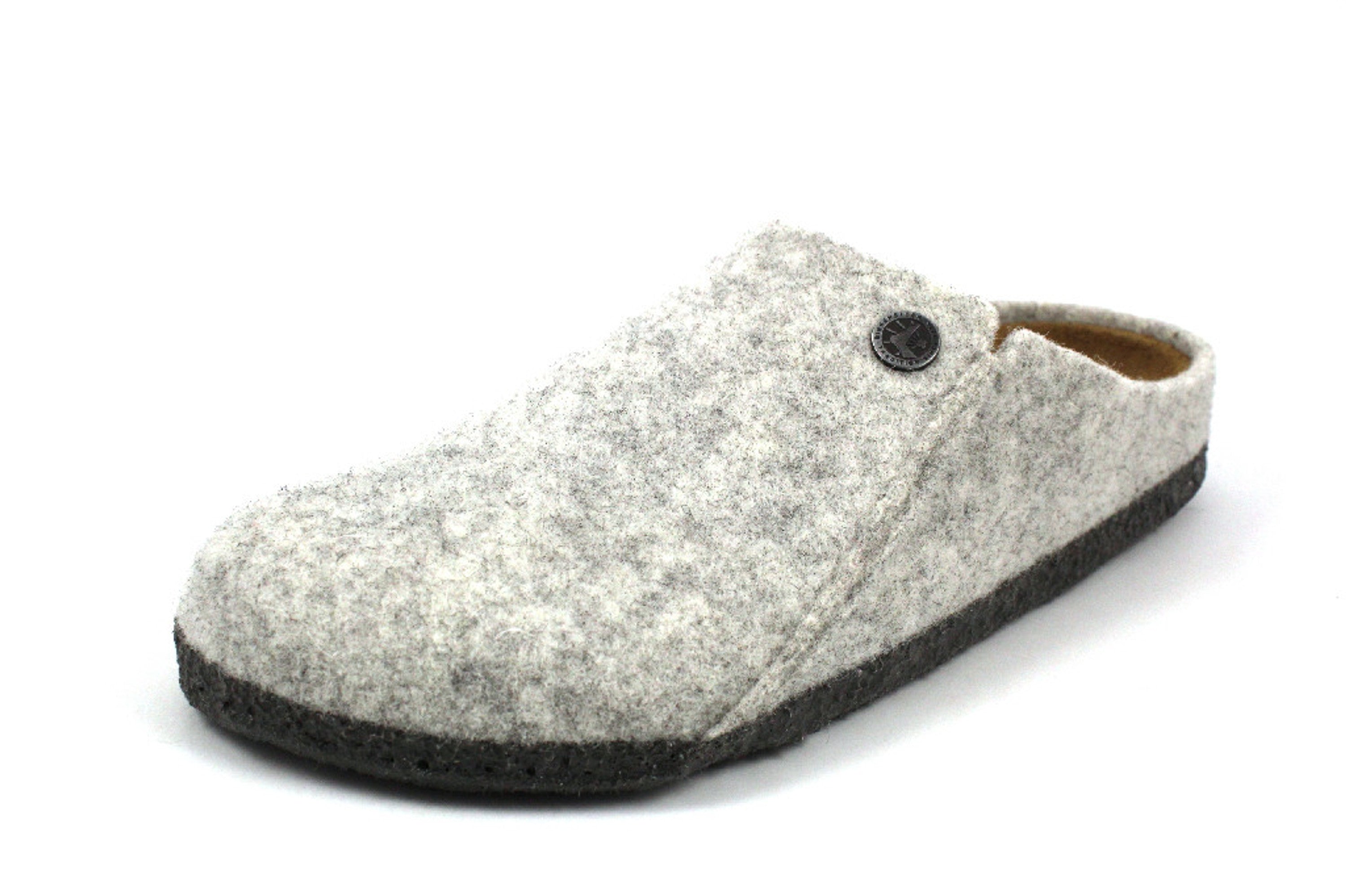 Birkenstock Zermatt Rivet Clogs Mules Slippers Sandals Felt Wool Light Grey - Bartel-Shop