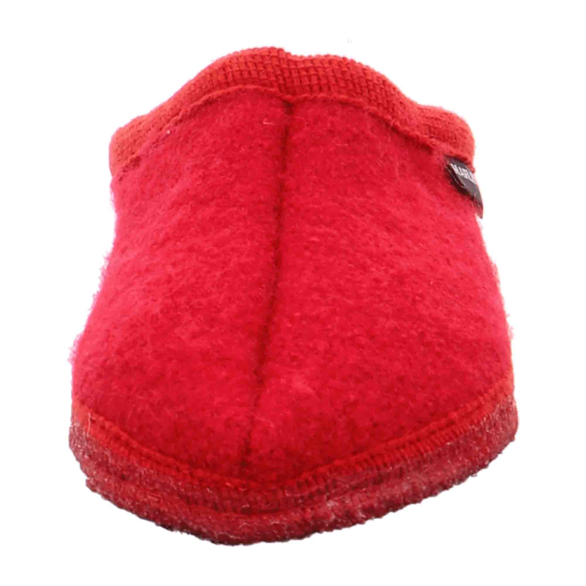 Haflinger Flair Smily Men's Slippers, Red - Comfortable & Durable Wool Felt