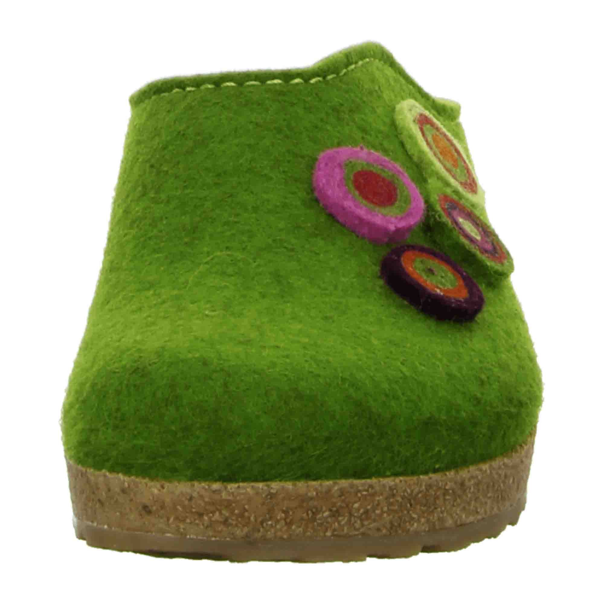 Haflinger Grizzly Kanon Women's Clogs, Stylish Green Comfort Footwear