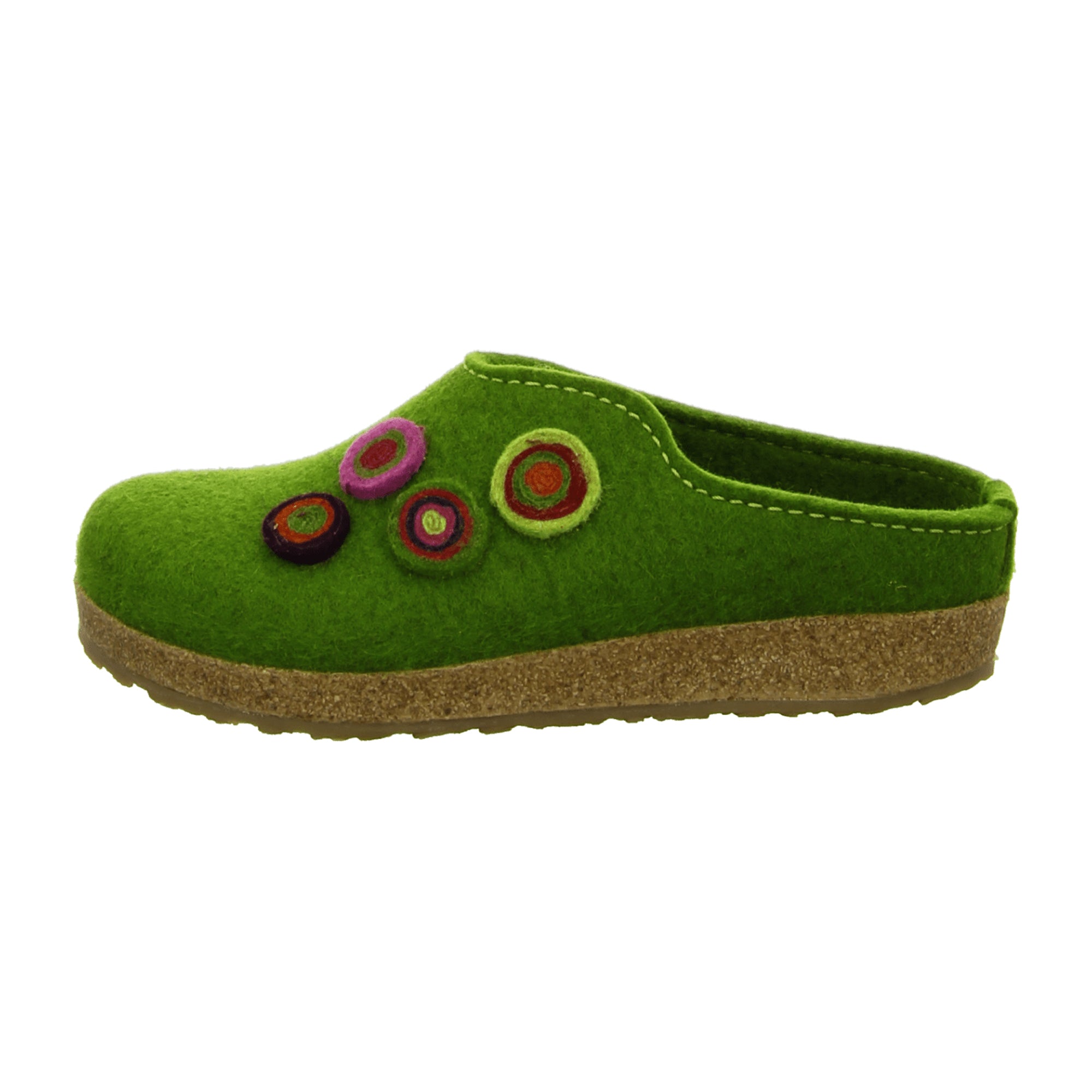 Haflinger Grizzly Kanon Women's Clogs, Stylish Green Comfort Footwear