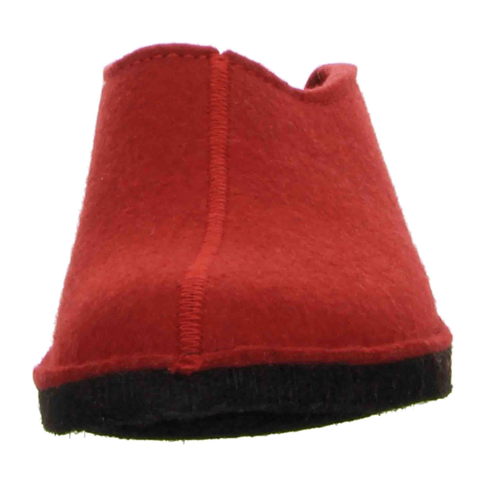 Haflinger Flair Smily Men's Slippers, Vibrant Red - Comfortable & Durable