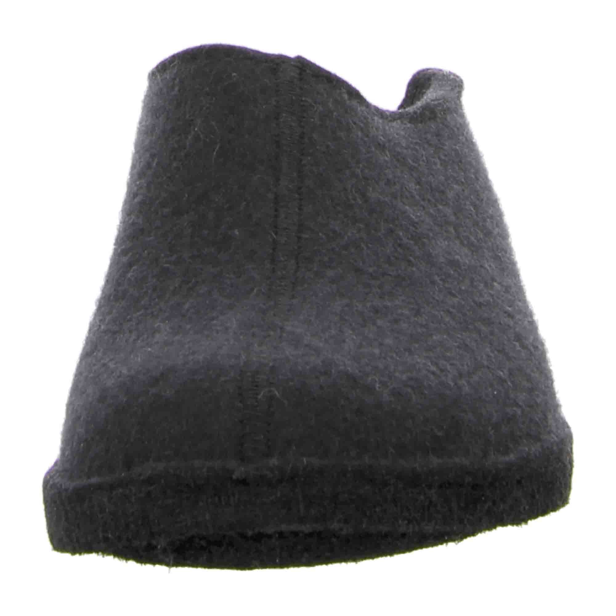 Haflinger Flair Smily Men's Slippers - Black, Comfortable & Stylish