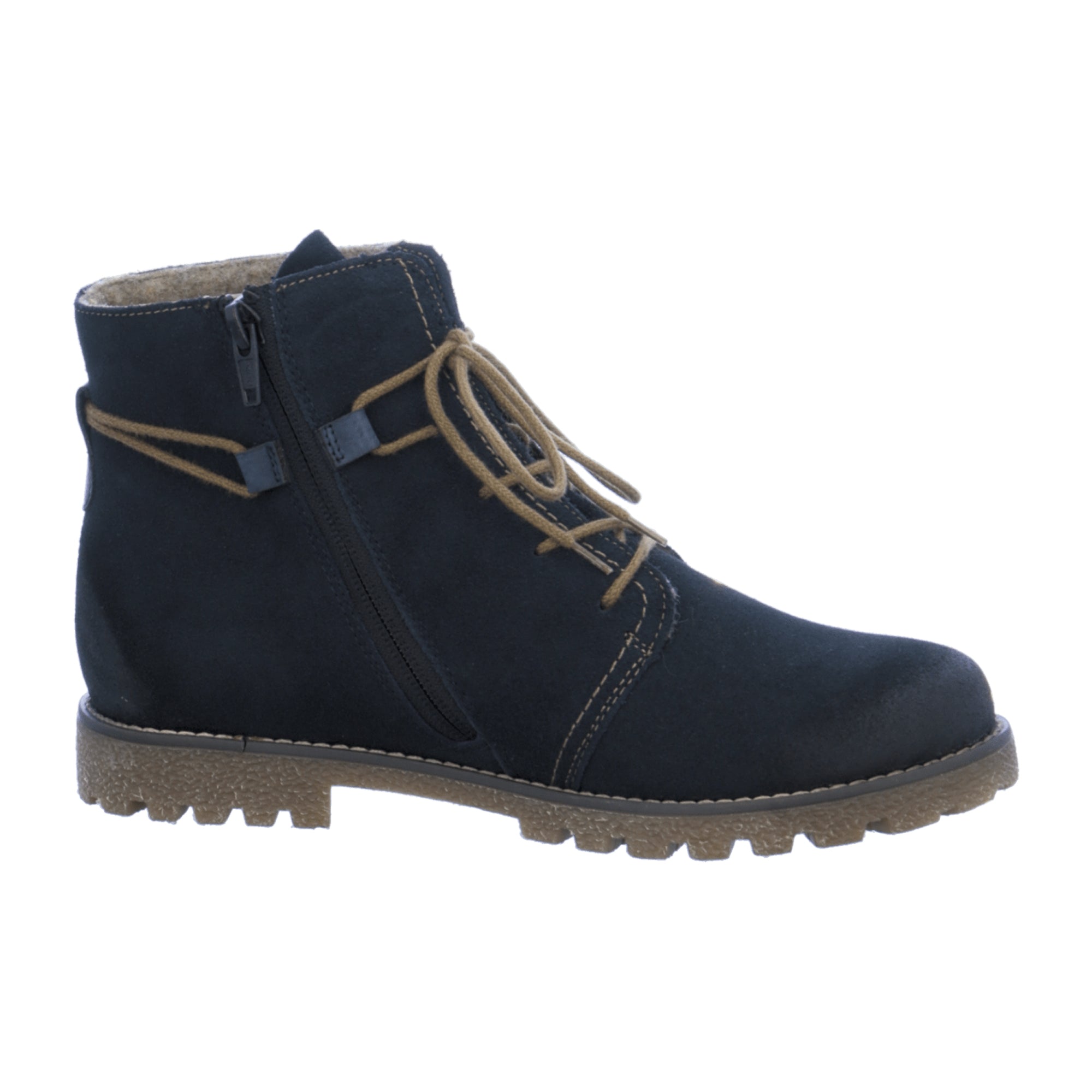 Rieker NV Blue Kids Shoes, Removable Insole, Warm Lined, Velour Leather