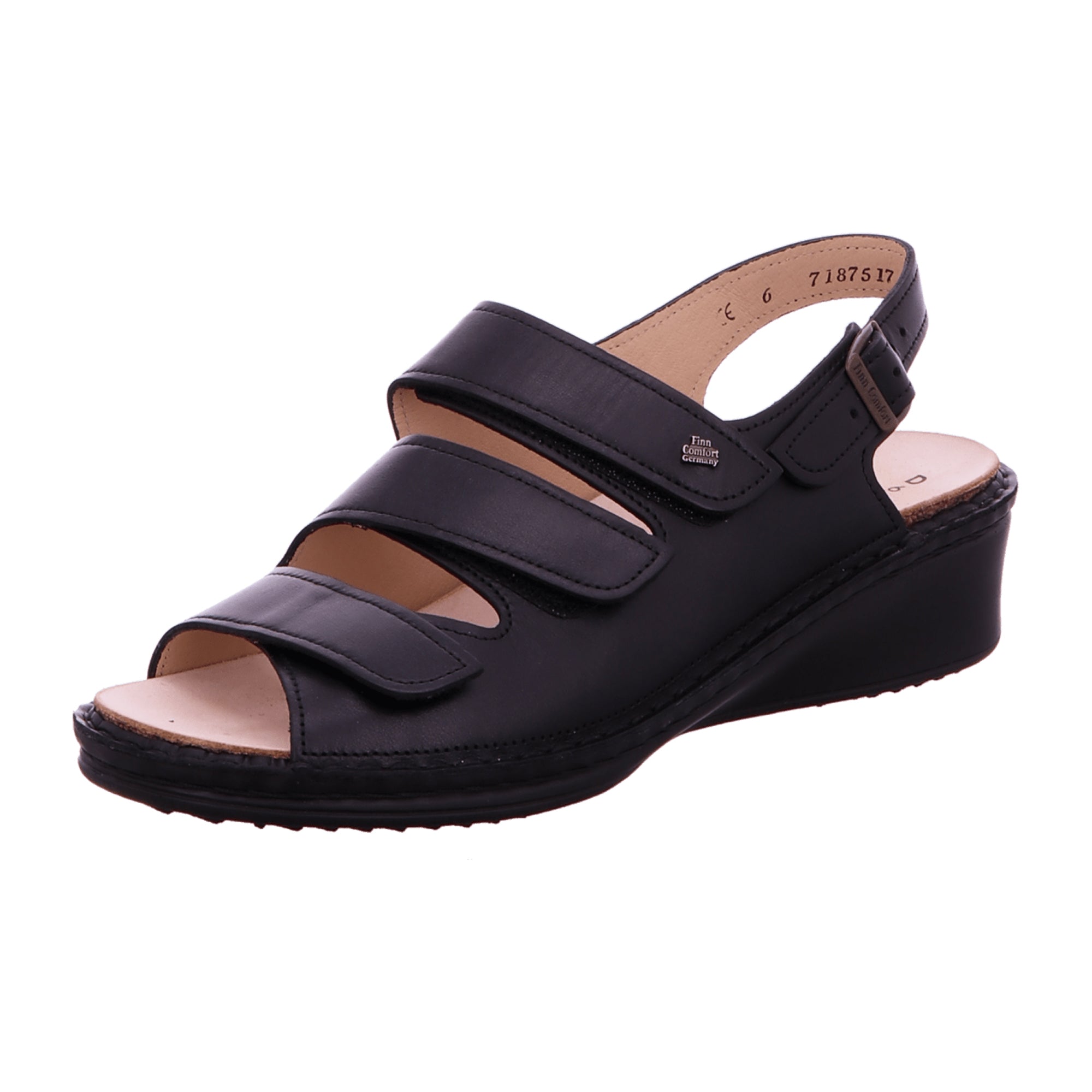 Finn Comfort Samoa Women's Black Sandals - Comfortable & Stylish Footwear