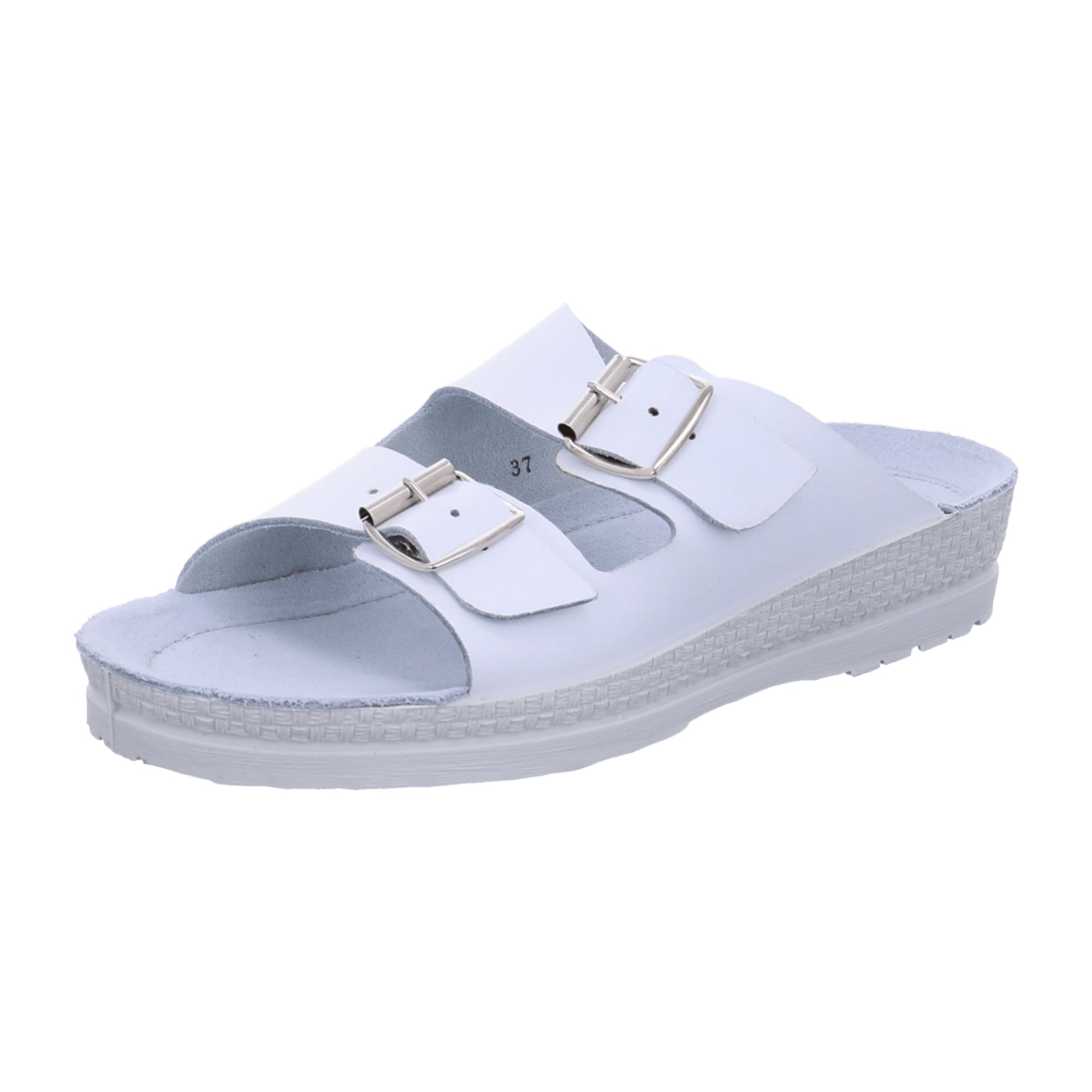 Rohde Comfort Sandals for Women White Leather Adjustable Straps 30mm Sole