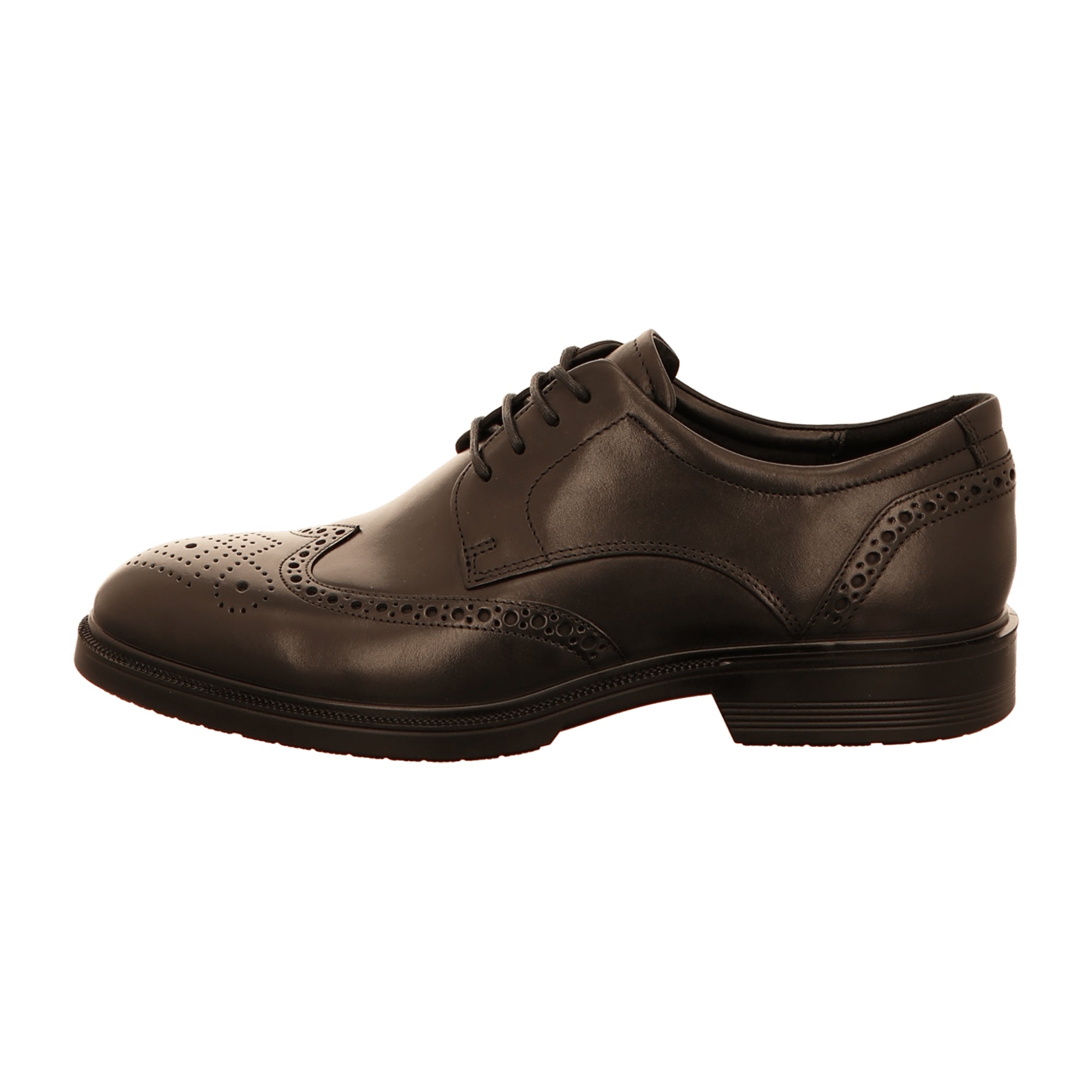 Ecco Lisbon Men's Black Leather Dress Shoes - Stylish & Durable
