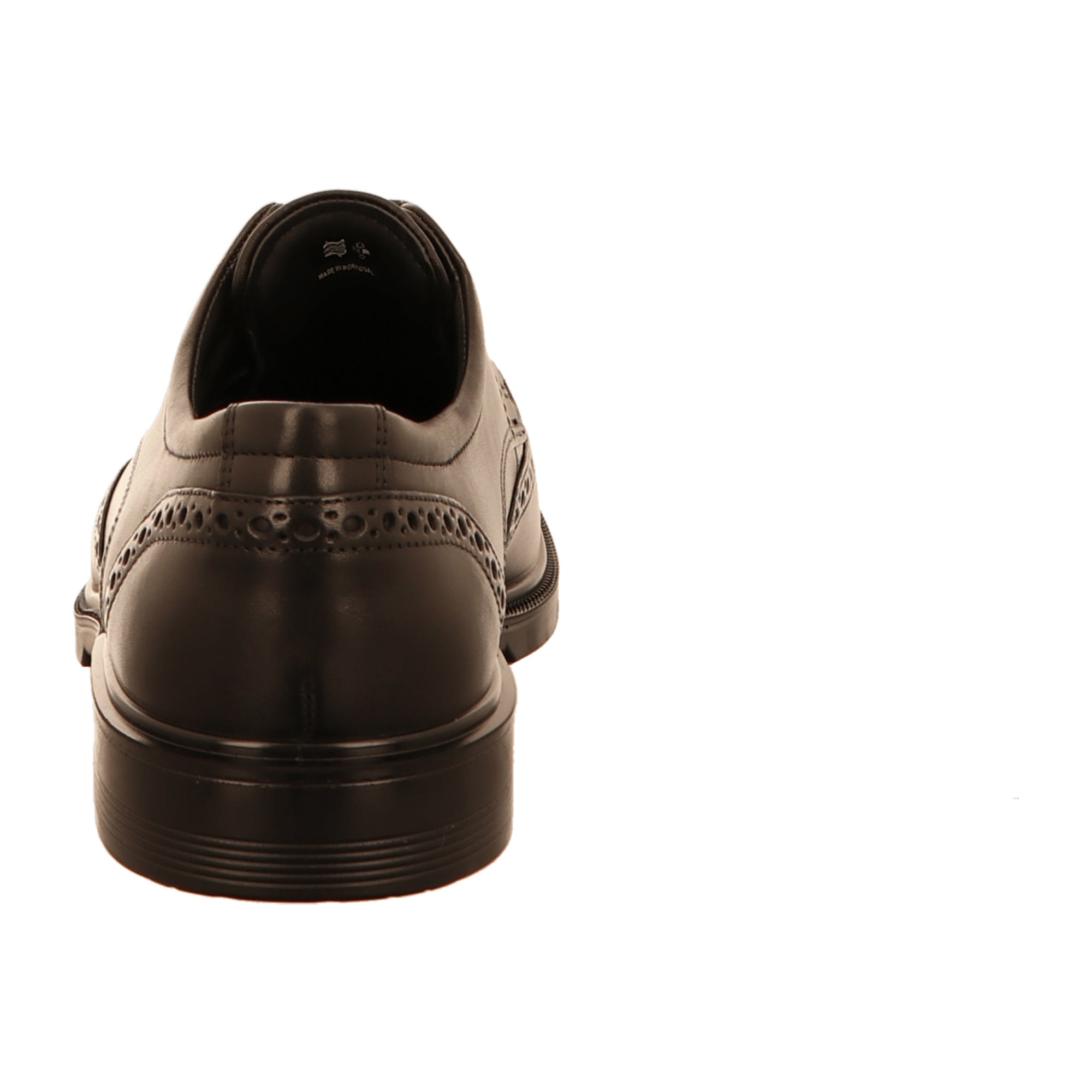 Ecco Lisbon Men's Black Leather Dress Shoes - Stylish & Durable