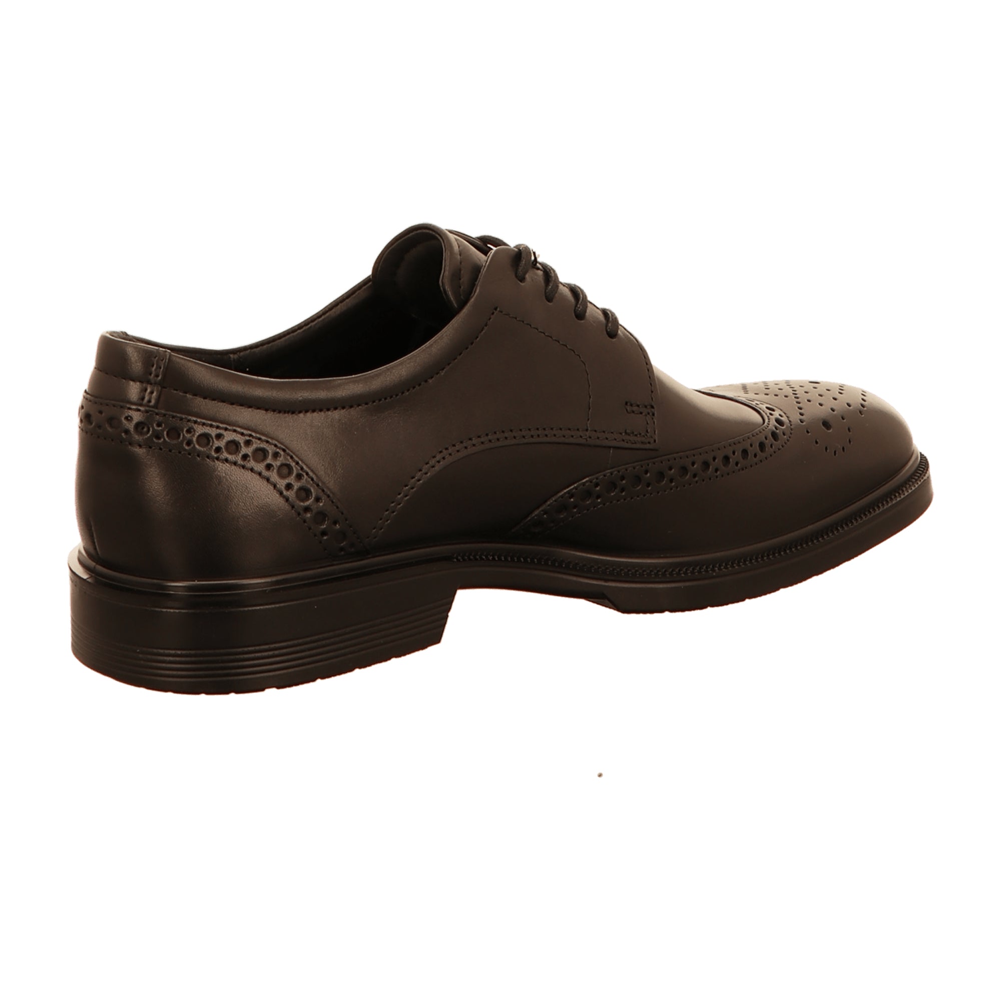 Ecco Lisbon Men's Black Leather Dress Shoes - Stylish & Durable