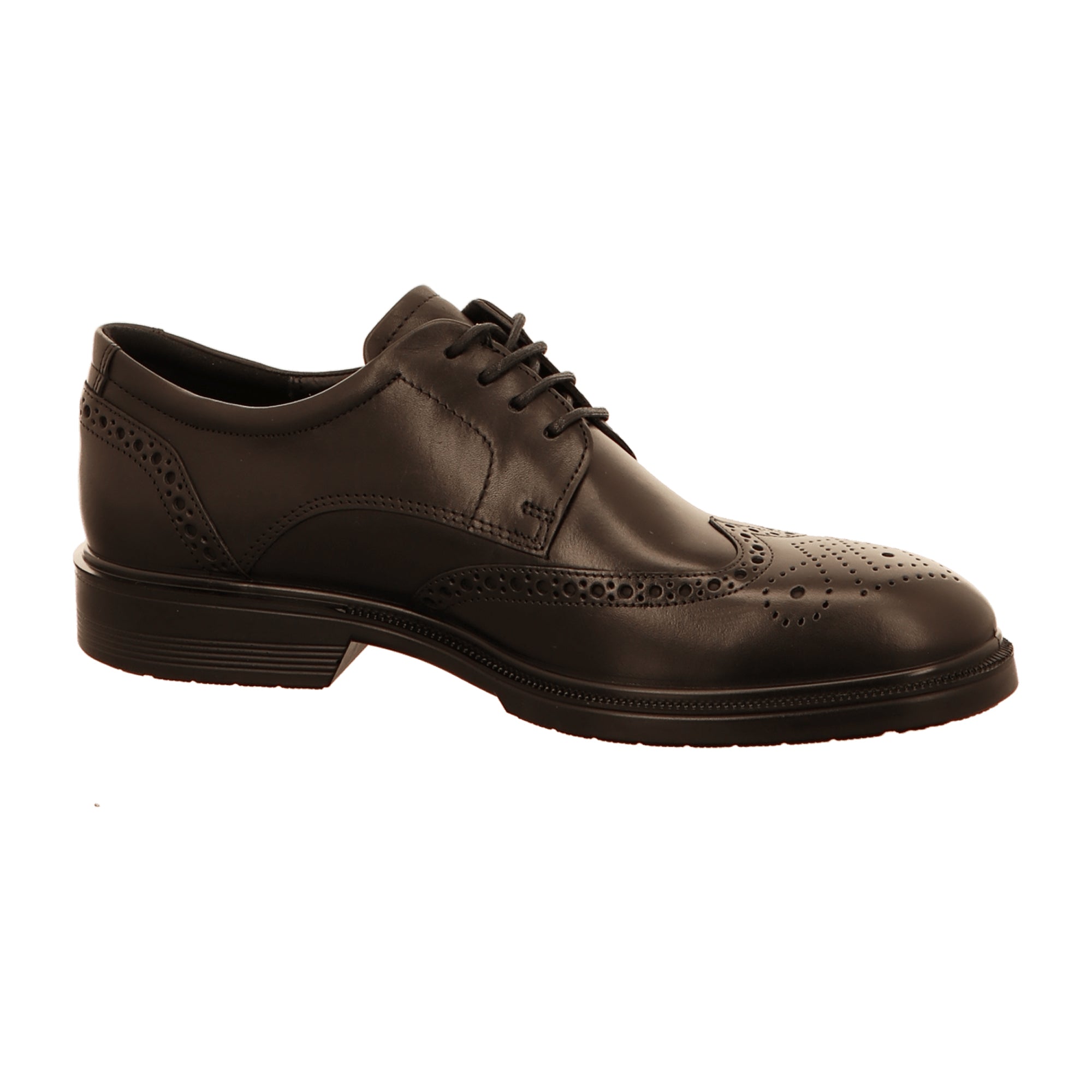 Ecco Lisbon Men's Black Leather Dress Shoes - Stylish & Durable