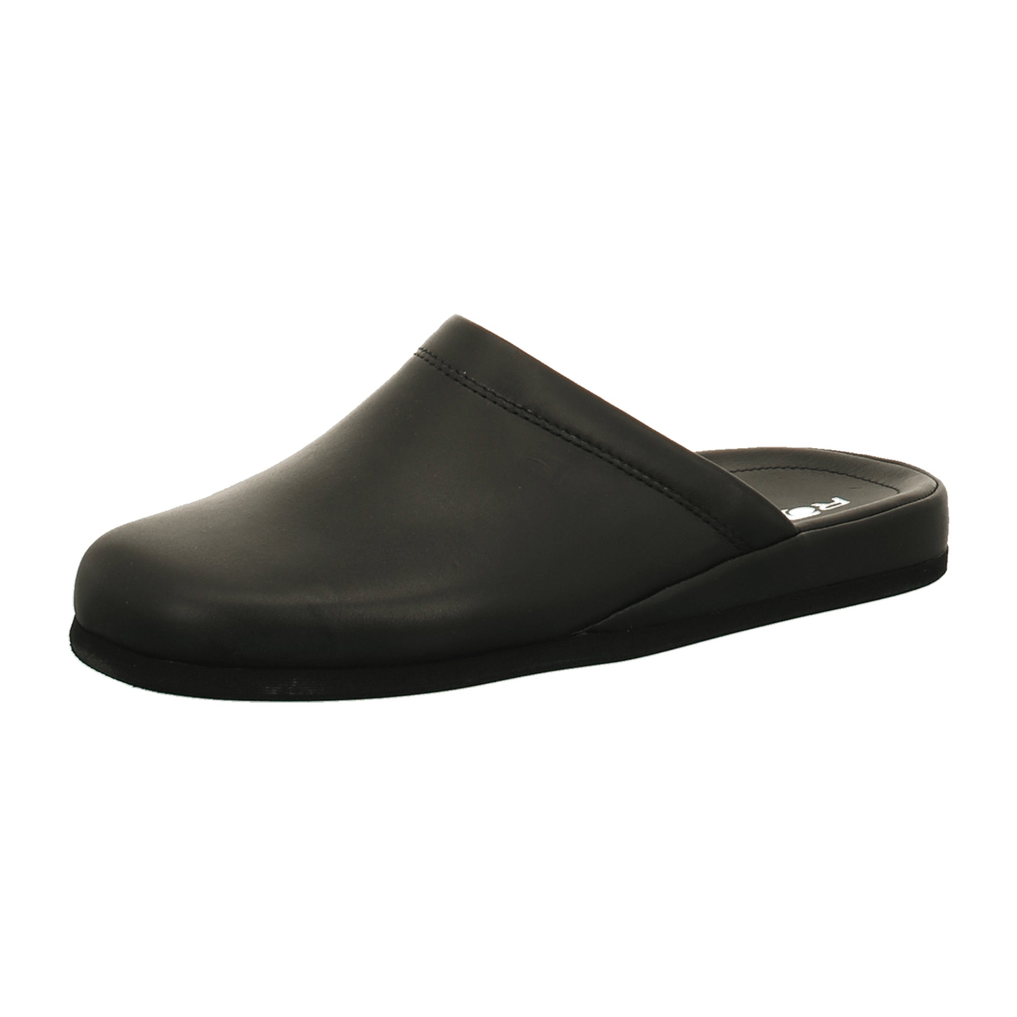 Rohde Varberg Men's Black Leather Shoes with Velcro Closure