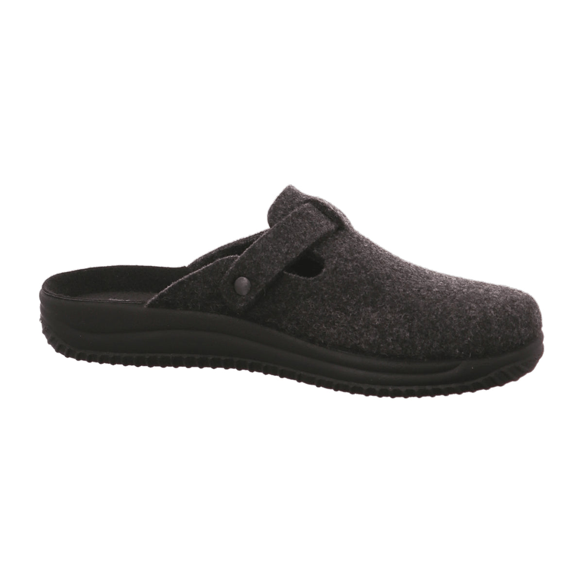 Rohde 2764 Men's Slip-On Shoes Black Felt Leather Insole Rubber Sole