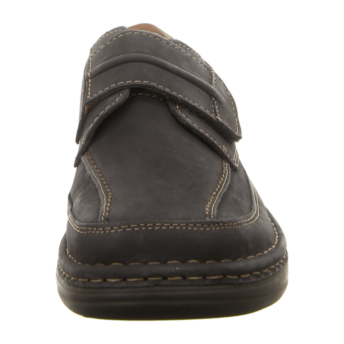 ARA Men's Leather Slip-On Loafers with Lacing Detail in Black