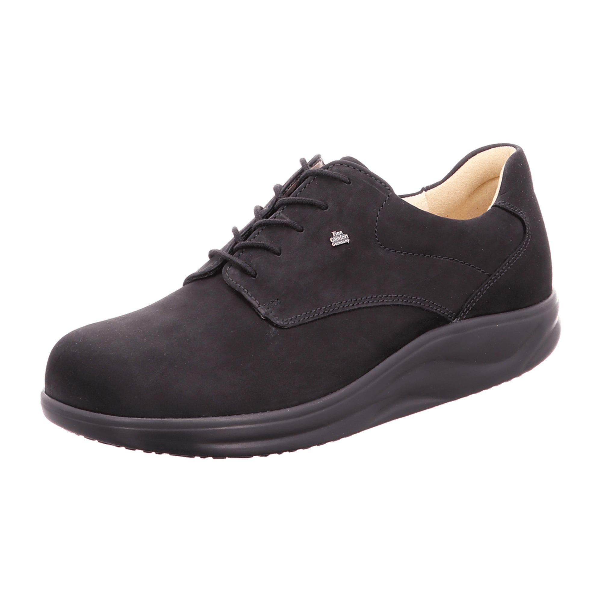 Finn Comfort Pretoria Men's Black Leather Shoes - Comfortable & Stylish