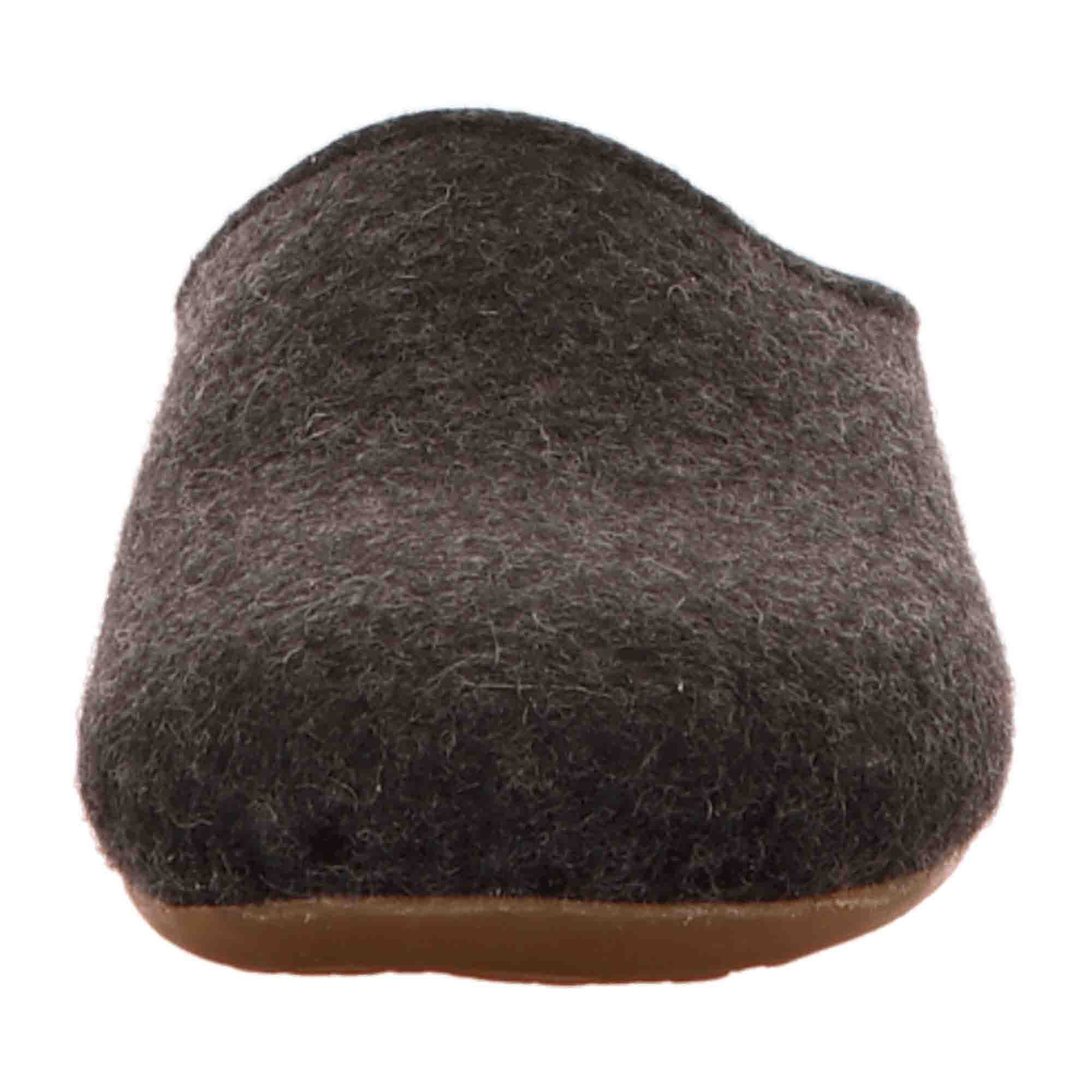 Haflinger Everest Fundus Men's Slippers, Durable Grey Wool, Comfort Model 481024 77