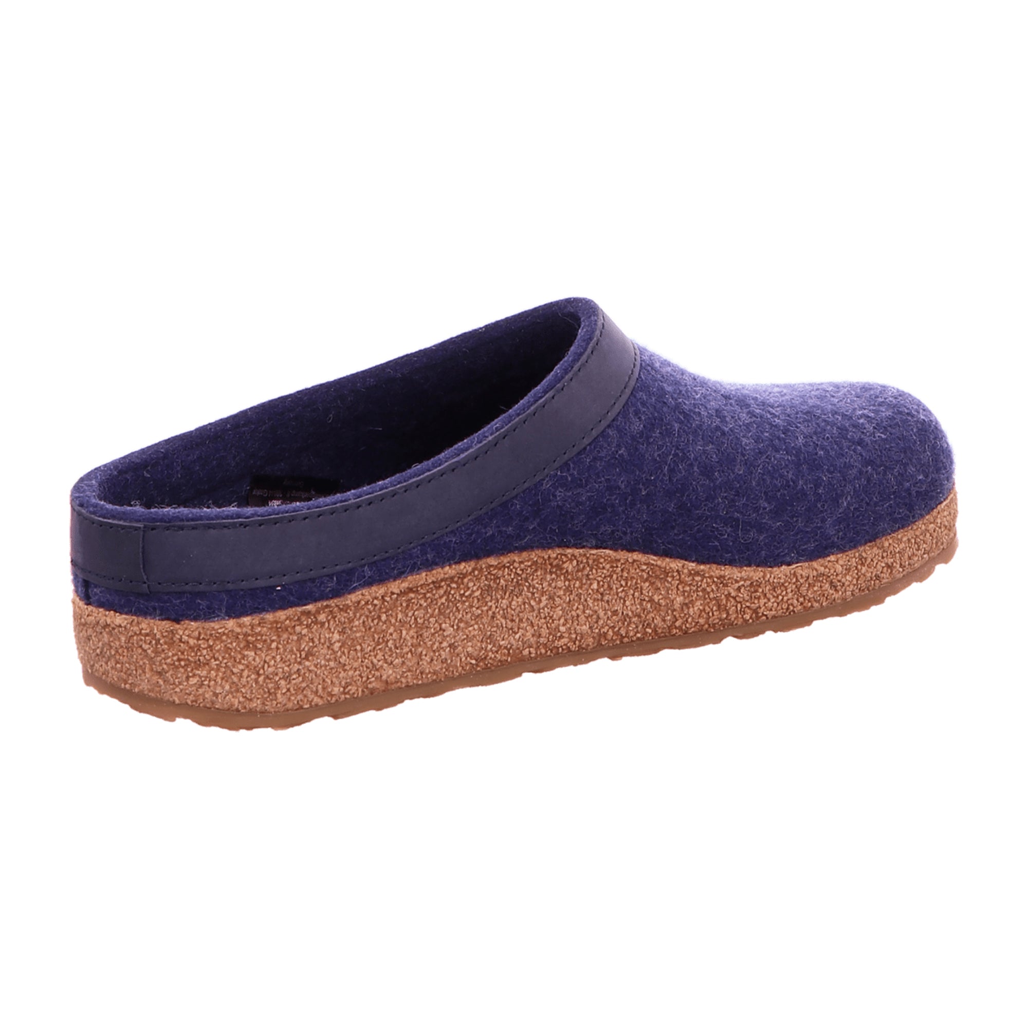 Haflinger Grizzly Women's Comfort Slippers in Blue - Eco-Friendly Wool Felt