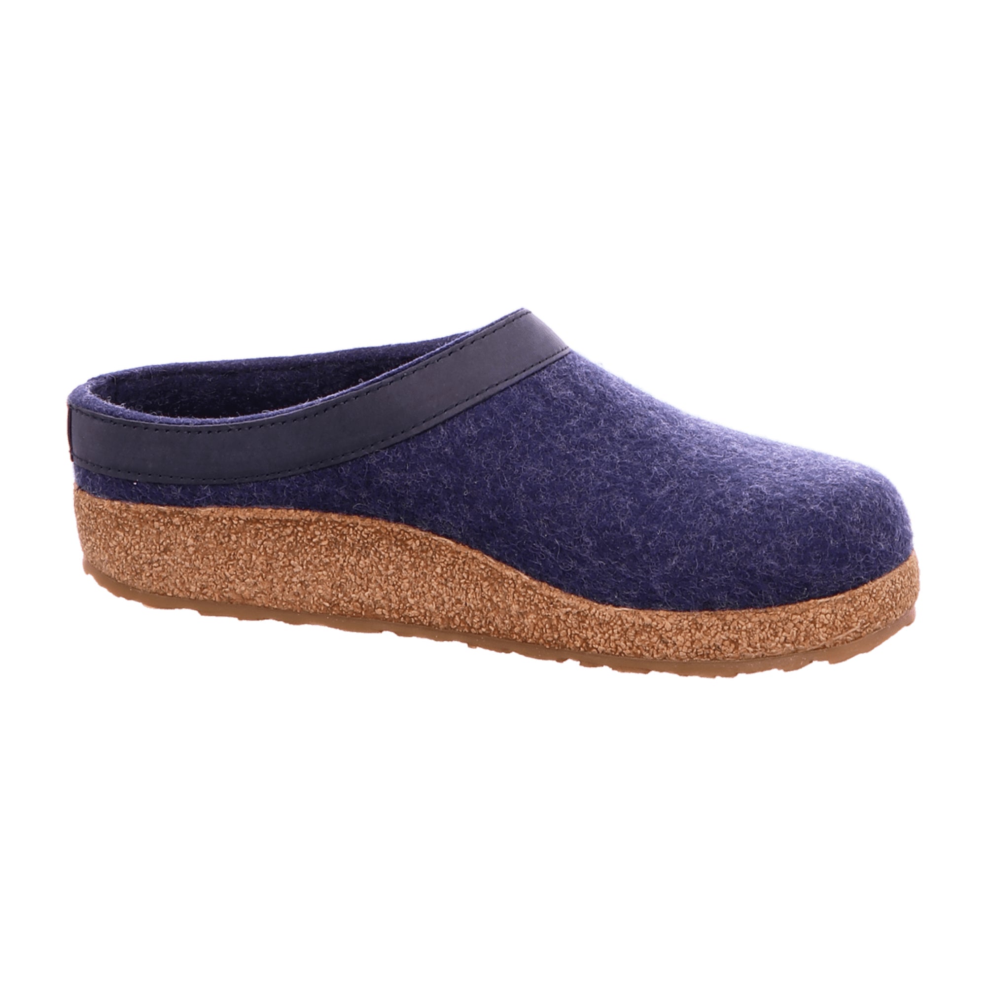 Haflinger Grizzly Women's Comfort Slippers in Blue - Eco-Friendly Wool Felt