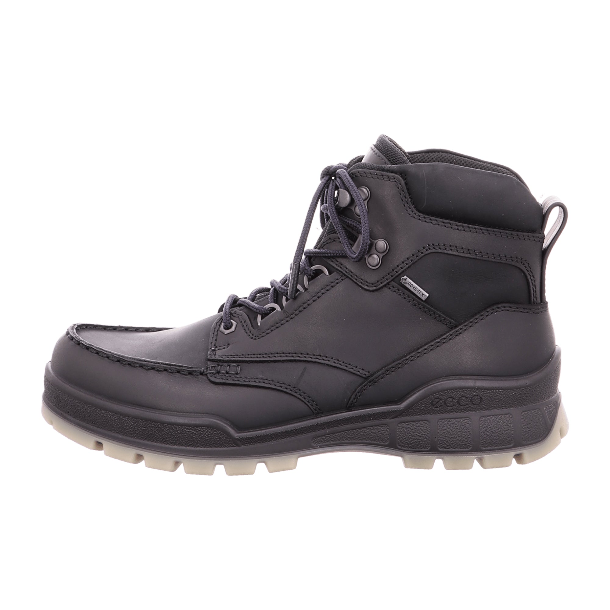 Ecco TRACK 25 Men's Outdoor Shoes, Rugged Leather, Waterproof - Black