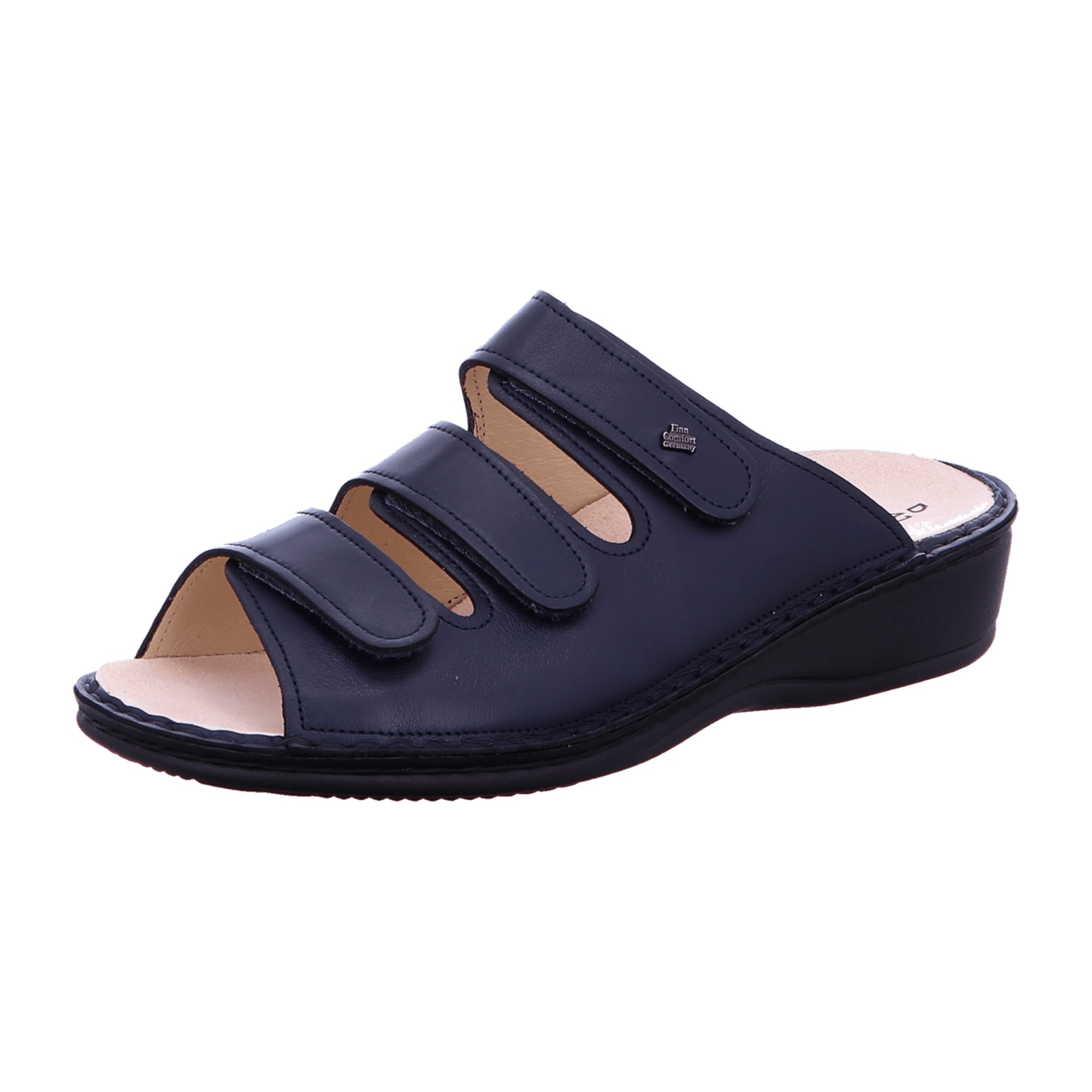 Finn Comfort Women's Comfortable Slip-On Sandals, Stylish Blue